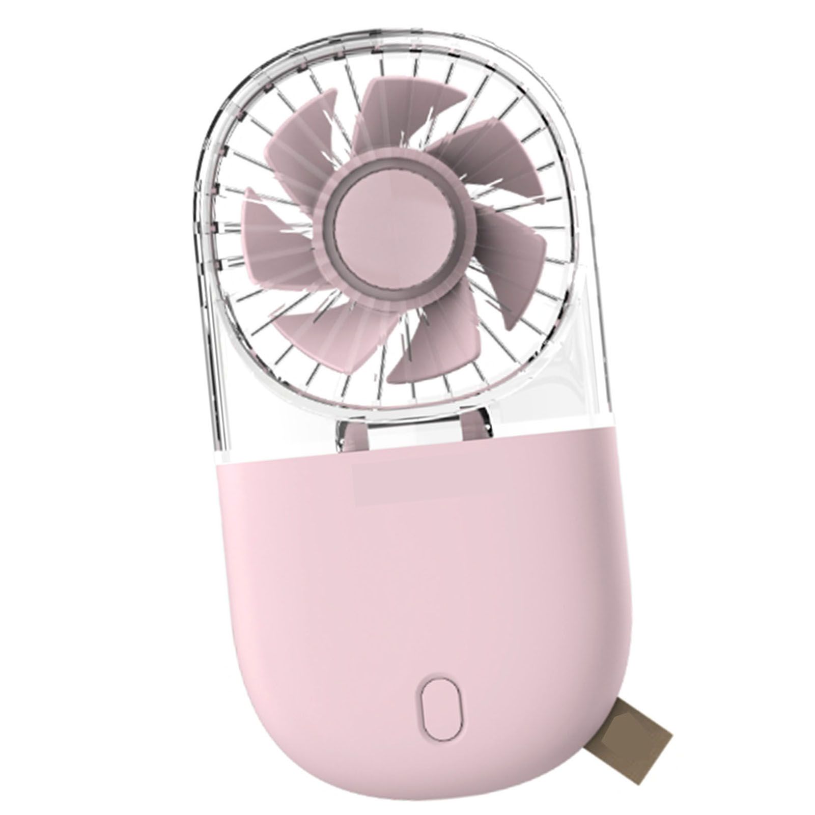 Portable Handheld Fan Mini Desk Foldable Necklace USB Rechargeable Personal