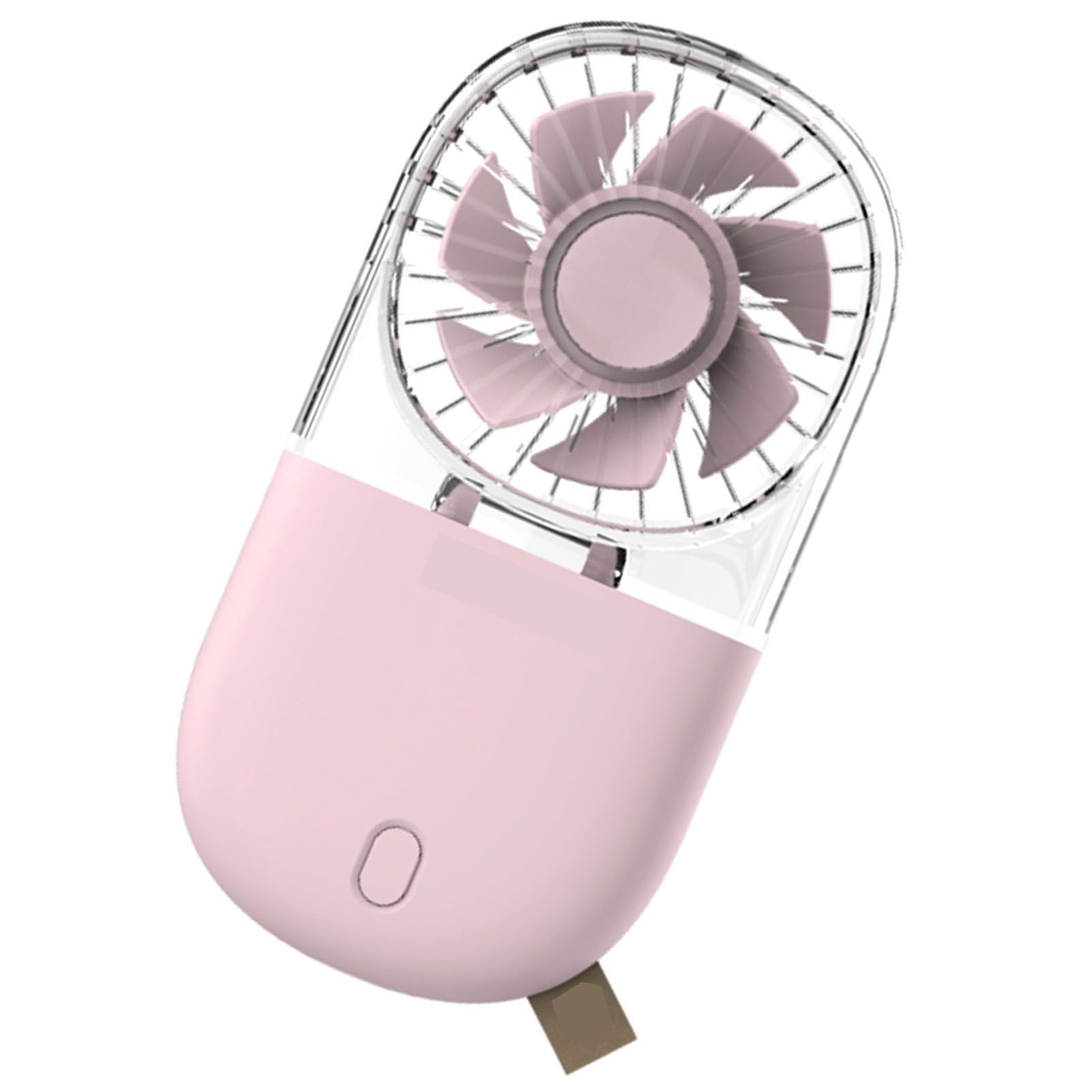 Portable Handheld Fan Mini Desk Foldable Necklace USB Rechargeable Personal view 4
