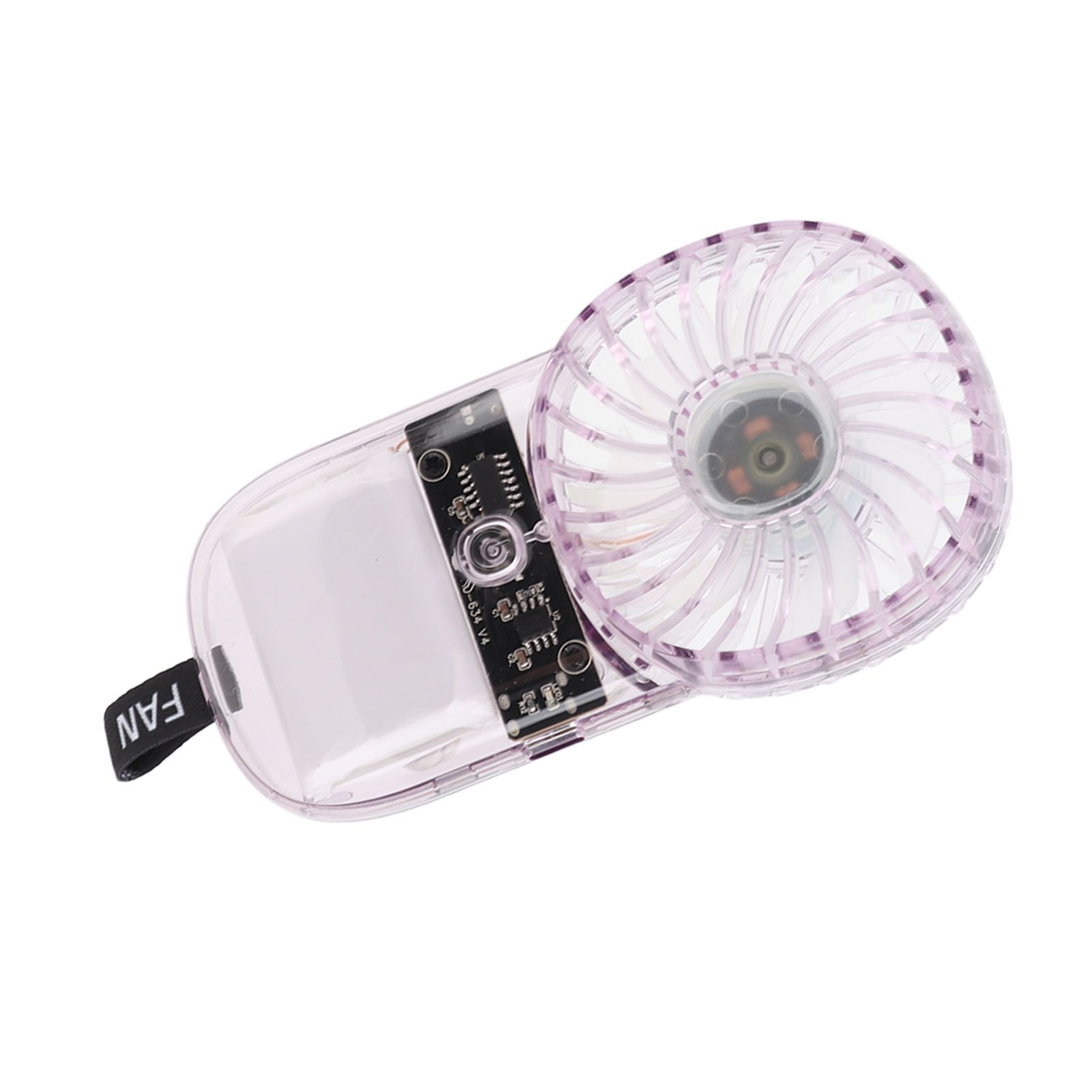 Portable Fan Transparent Foldable 1200mAh Battery USB Rechargeable Neck
