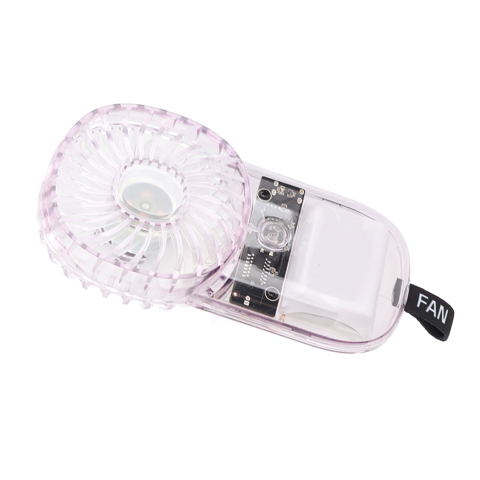 Portable Fan Transparent Foldable 1200mAh Battery USB Rechargeable Neck view 10