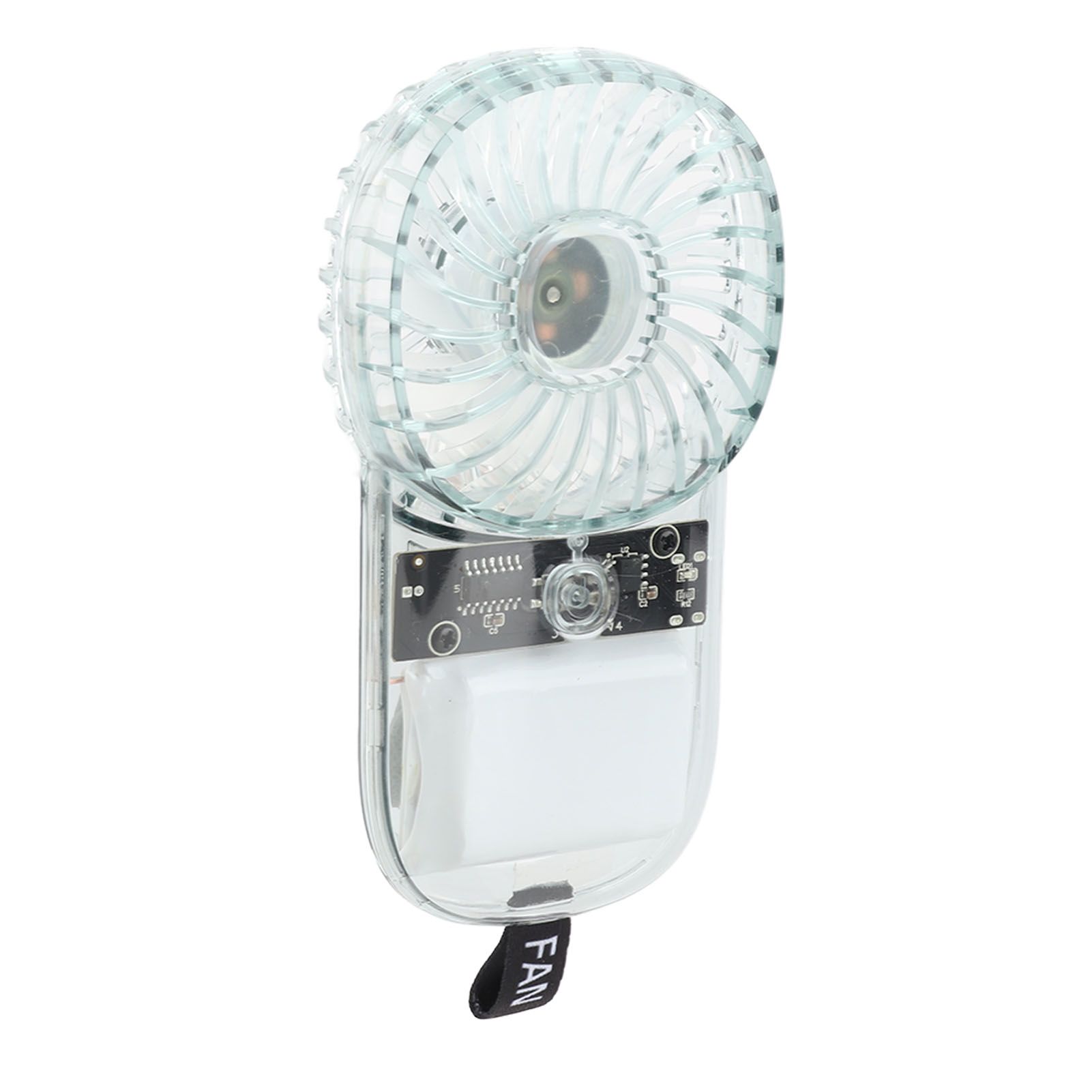 Portable Fan Transparent Foldable 1200mAh Battery USB Rechargeable Neck