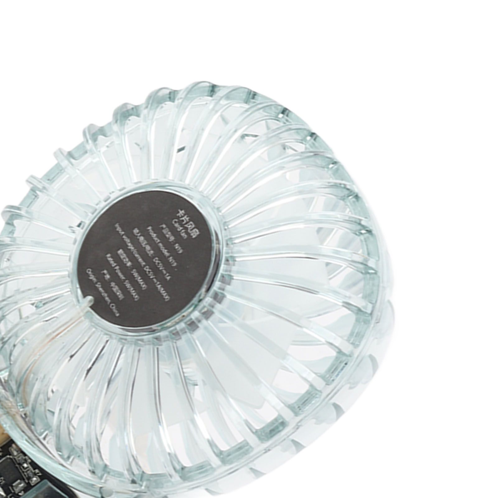 Portable Fan Transparent Foldable 1200mAh Battery USB Rechargeable Neck view 2