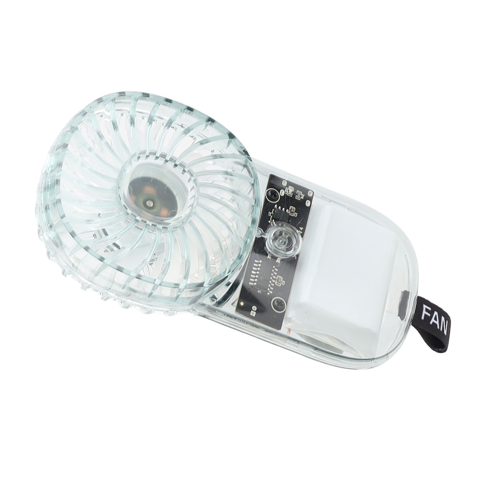 Portable Fan Transparent Foldable 1200mAh Battery USB Rechargeable Neck view 11