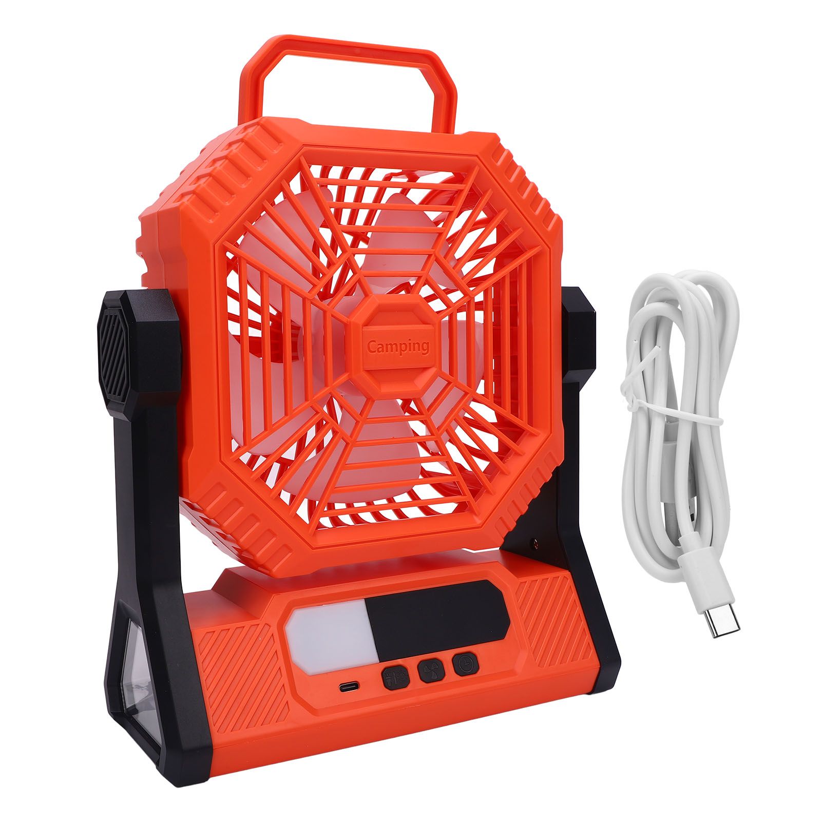 Portable Camping Fan 10000mAh Rechargeable Battery Powered Fan with Light for view 3