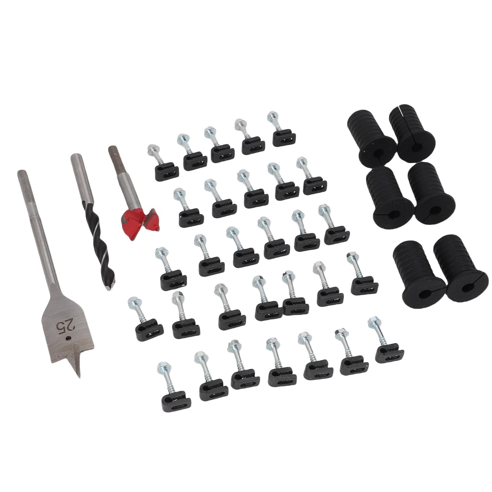Cable Routing Kit Wire Clips Grommets 1 Inch and 5/16 Inch Drill Bits Wall view 8