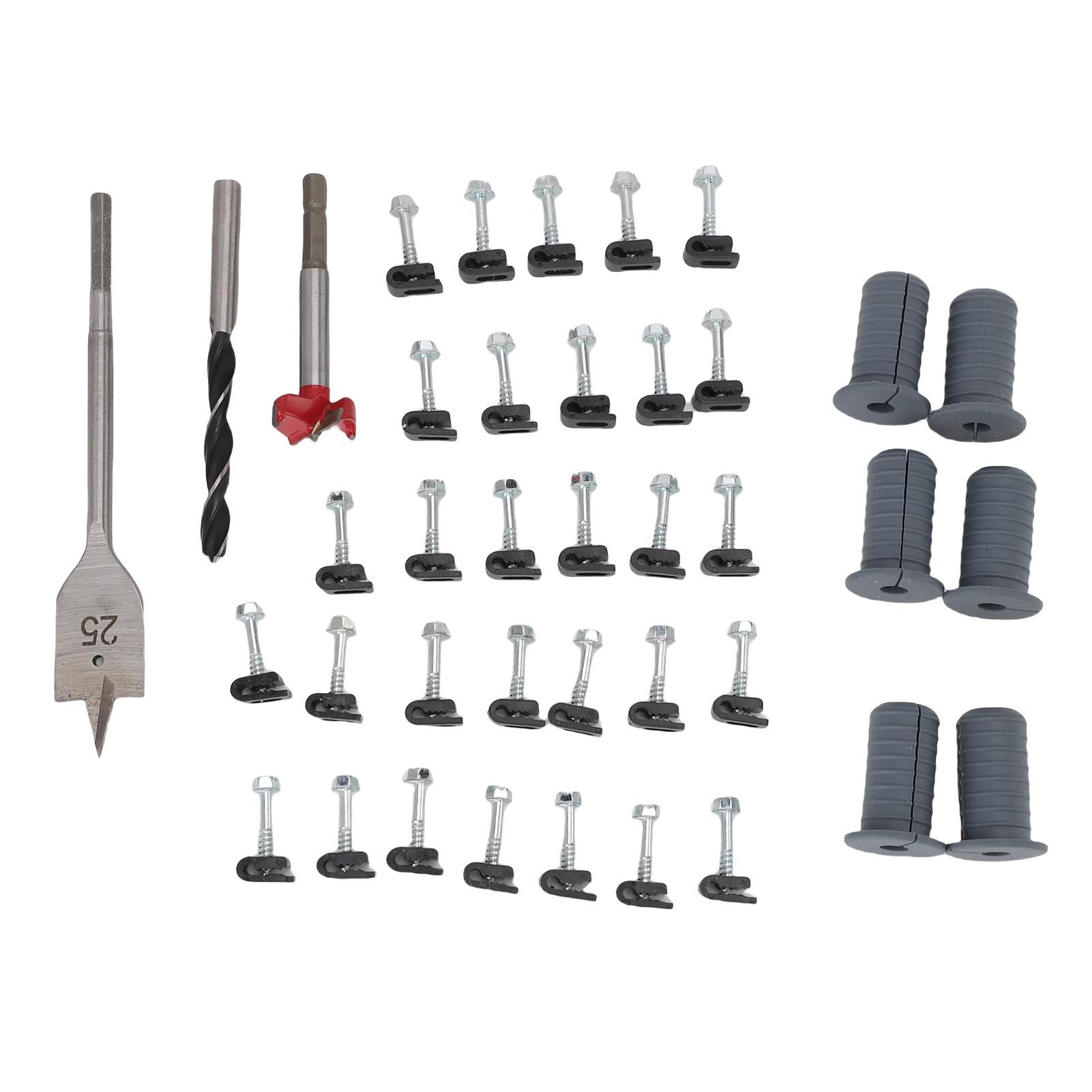 Cable Routing Kit Wire Clips Grommets 1 Inch and 5/16 Inch Drill Bits Wall view 3
