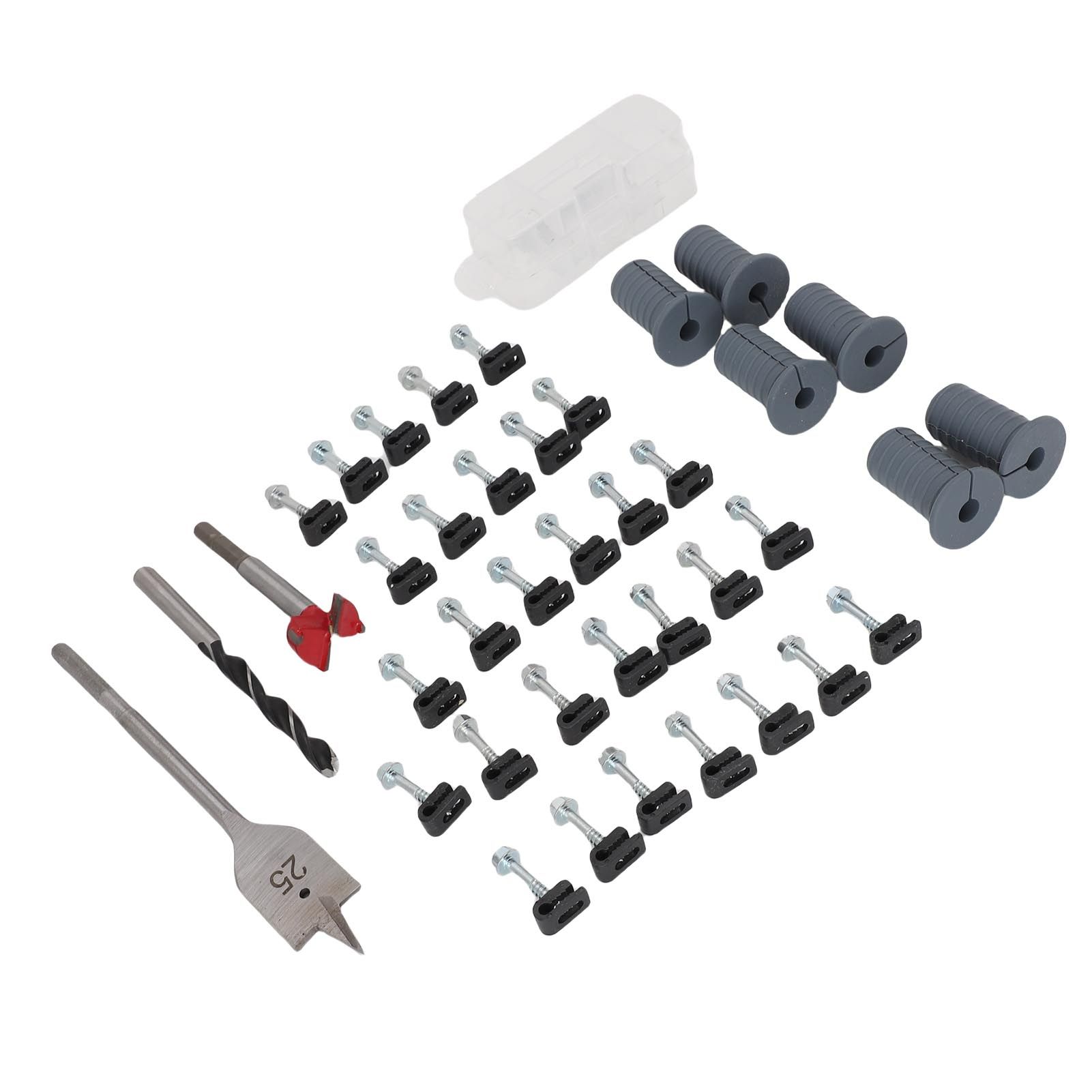 Cable Routing Kit Wire Clips Grommets 1 Inch and 5/16 Inch Drill Bits Wall view 6