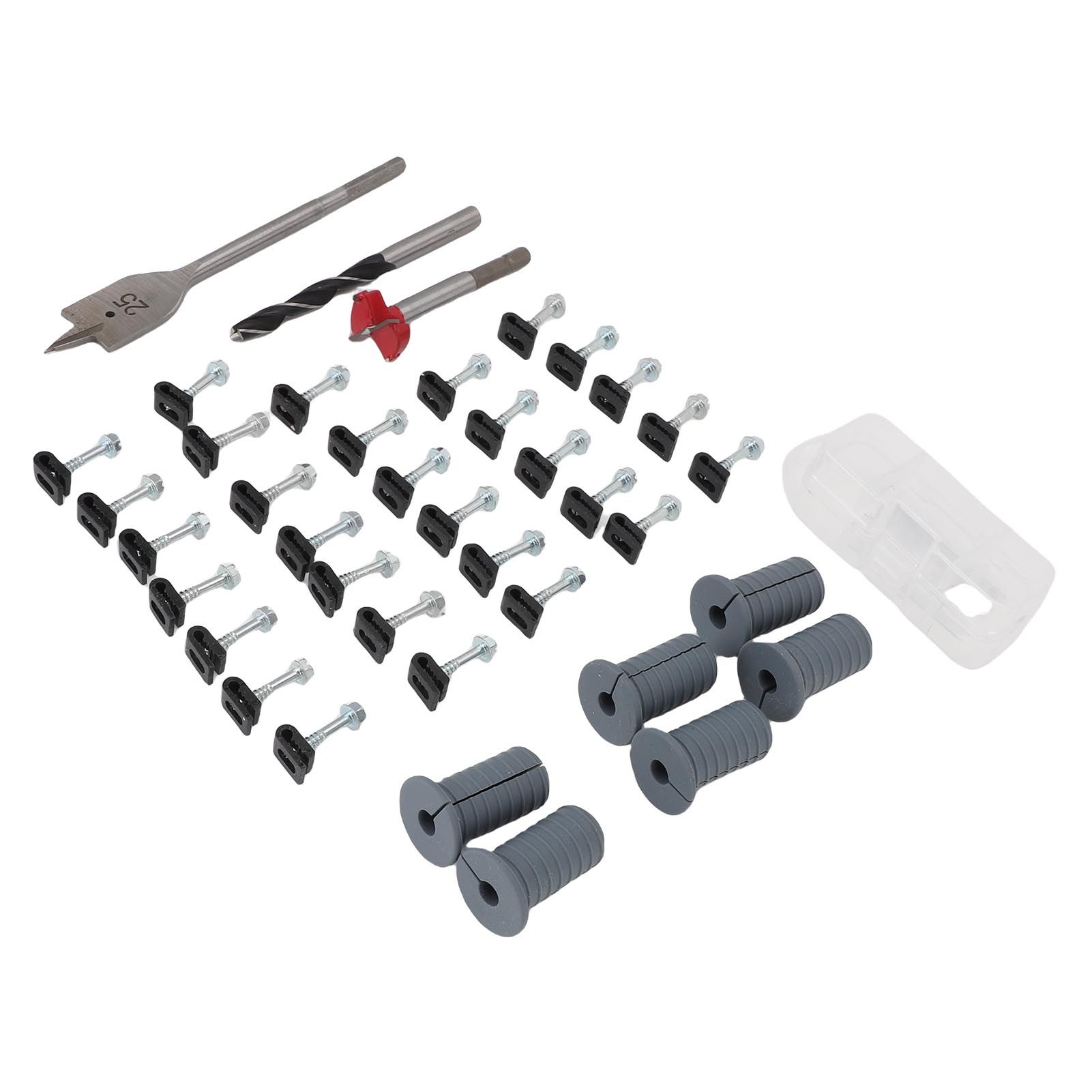 Cable Routing Kit Wire Clips Grommets 1 Inch and 5/16 Inch Drill Bits Wall view 11