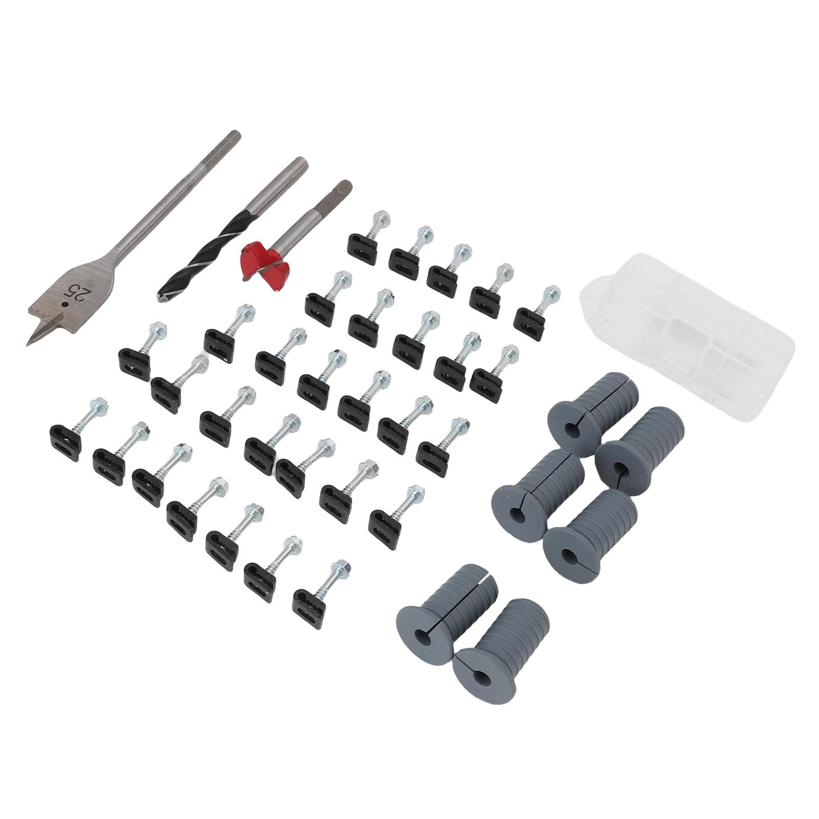 Cable Routing Kit Wire Clips Grommets 1 Inch and 5/16 Inch Drill Bits Wall view 12
