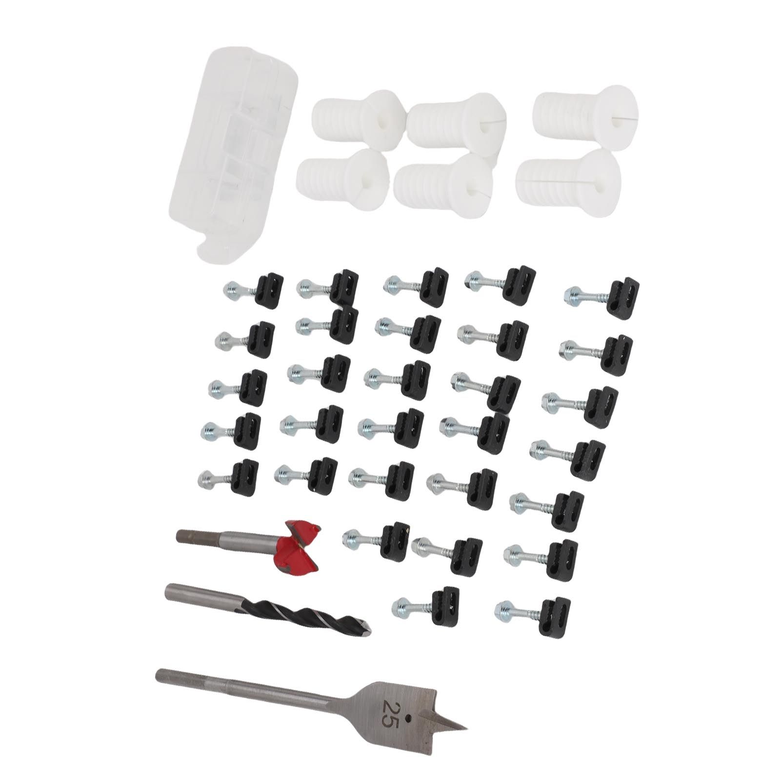 Cable Routing Kit Wire Clips Grommets 1 Inch and 5/16 Inch Drill Bits Wall view 4