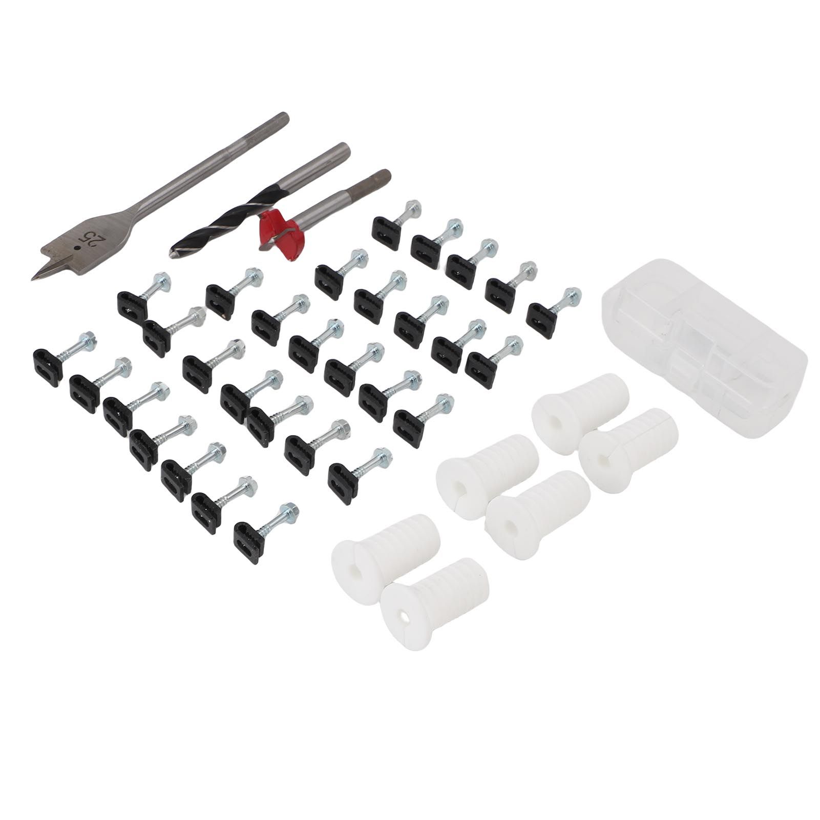 Cable Routing Kit Wire Clips Grommets 1 Inch and 5/16 Inch Drill Bits Wall view 11