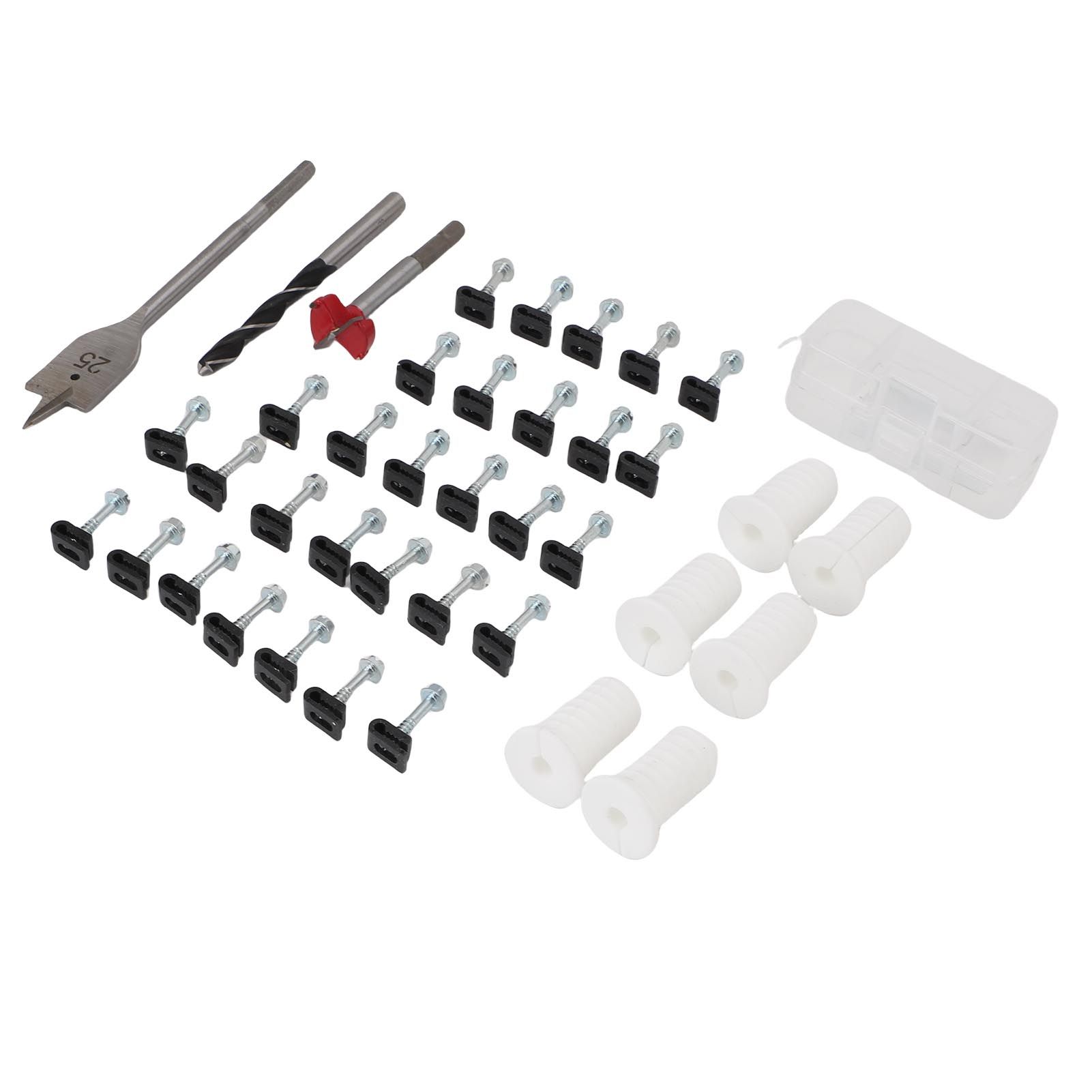 Cable Routing Kit Wire Clips Grommets 1 Inch and 5/16 Inch Drill Bits Wall view 12