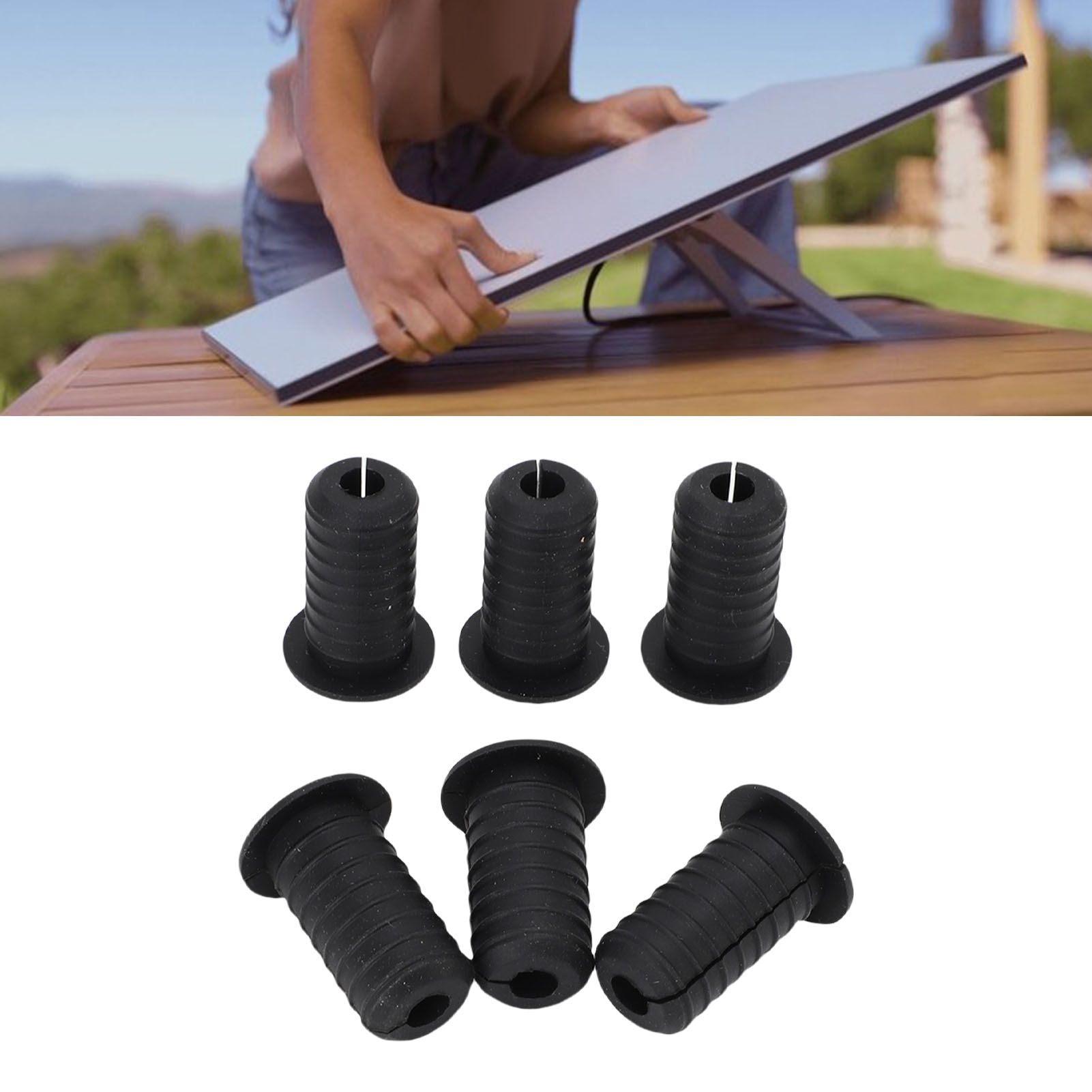 6Pcs Satellite Cable Grommet Set Rubber 7mm Hole Diameter 3/4in Outer Diameter view 12