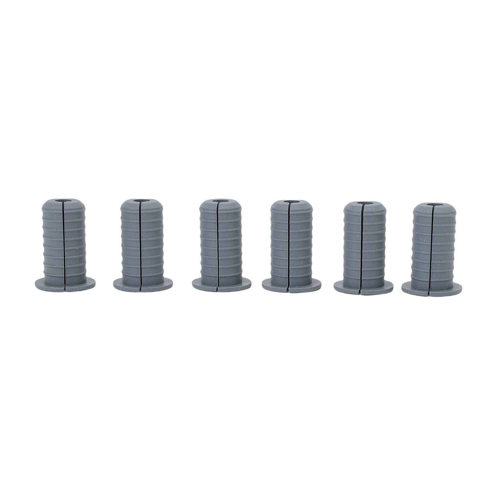 6Pcs Satellite Cable Grommet Set Rubber 7mm Hole Diameter 3/4in Outer Diameter view 2