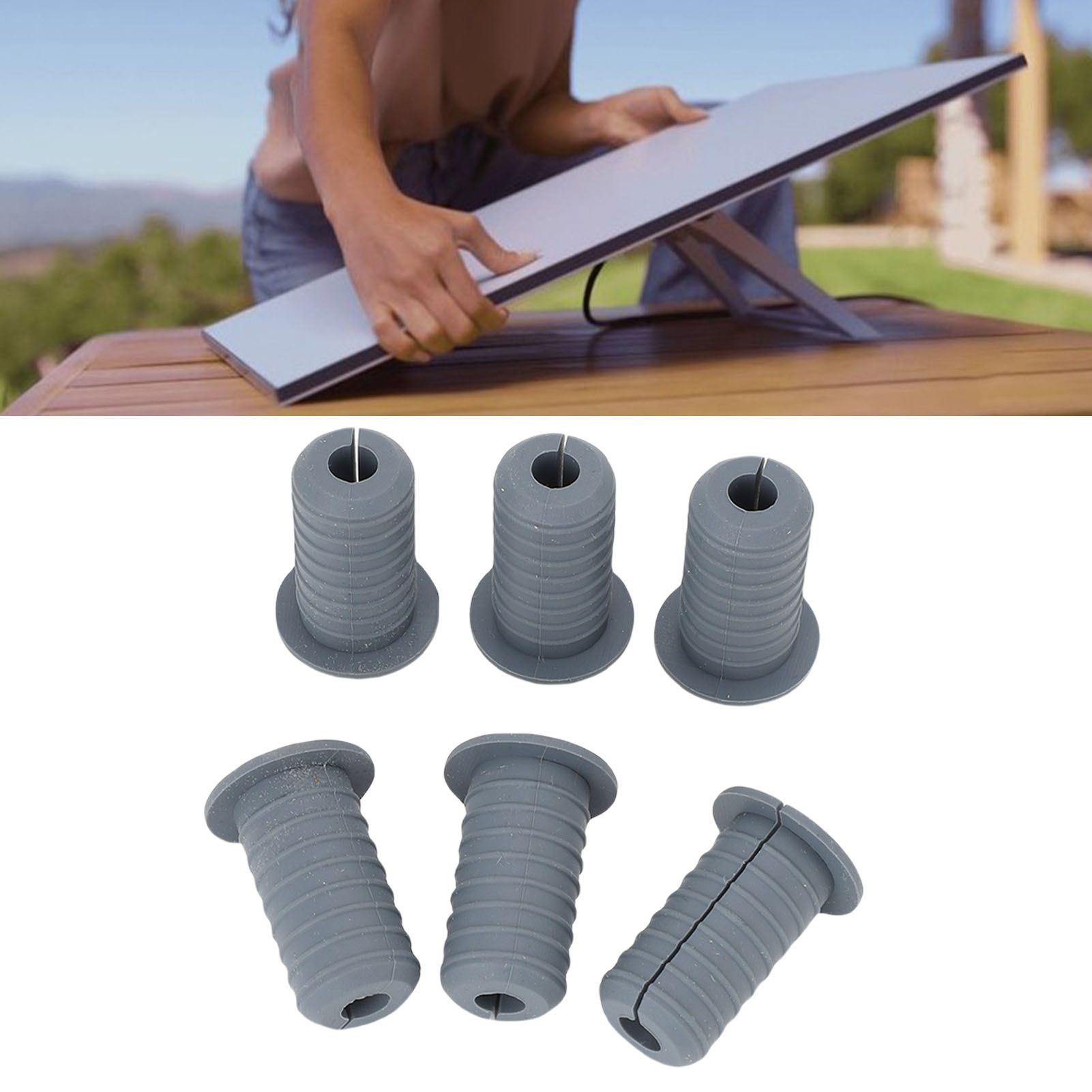 6Pcs Satellite Cable Grommet Set Rubber 7mm Hole Diameter 3/4in Outer Diameter view 12
