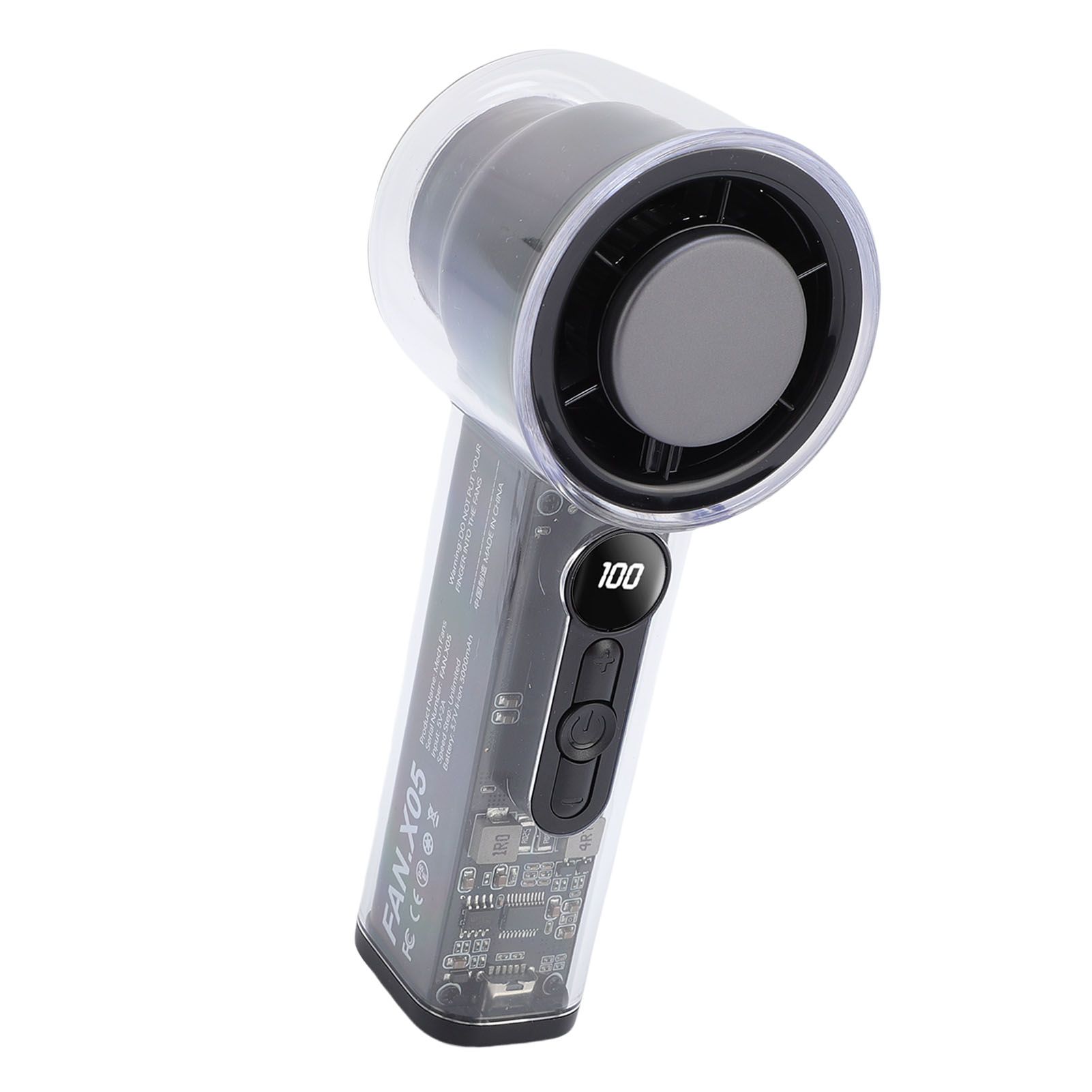 Portable Handheld Turbo Fan Stepless Adjustment Digital Display Silent Small view 9