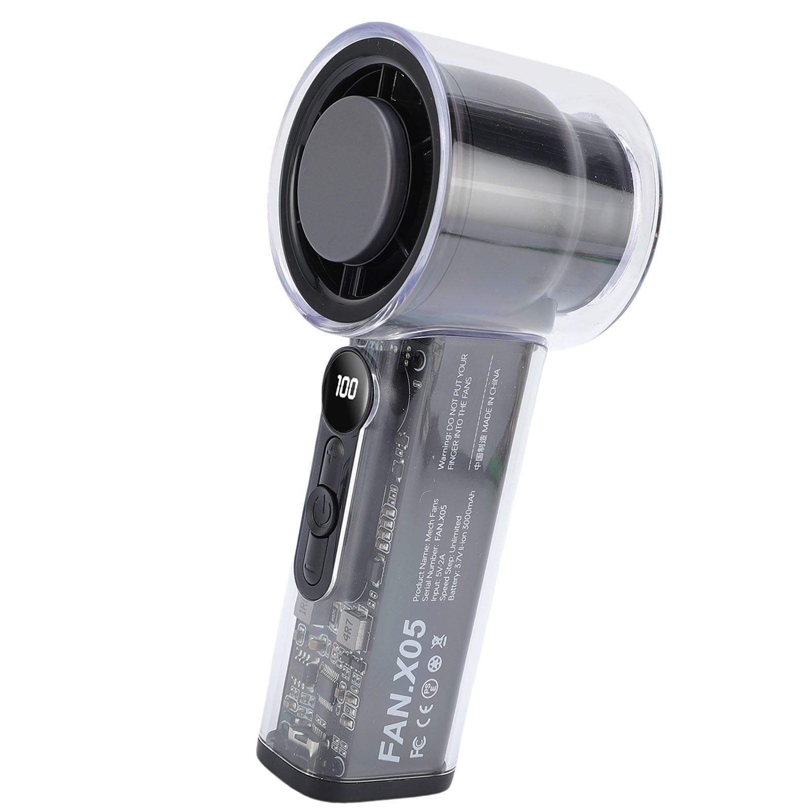 Portable Handheld Turbo Fan Stepless Adjustment Digital Display Silent Small view 10