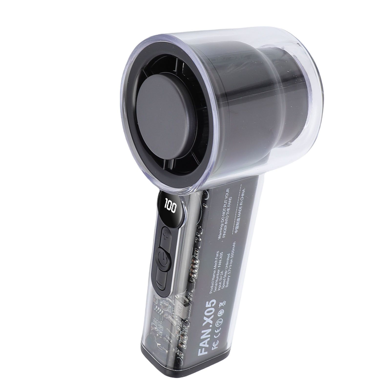 Portable Handheld Turbo Fan Stepless Adjustment Digital Display Silent Small view 11