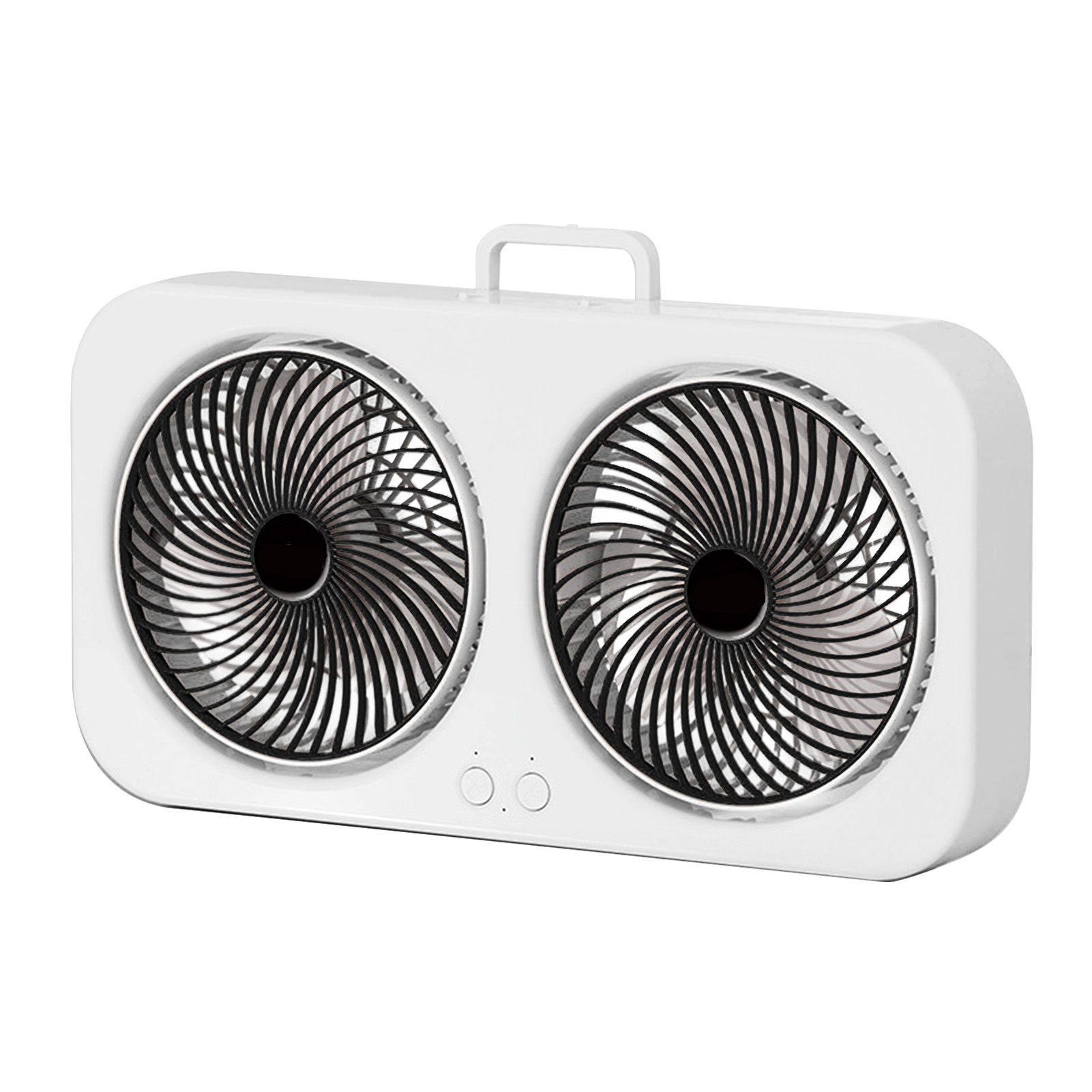 Tabletop Dual Fan USB Rechargeable Silent Air Circulation Fan with Brushless view 3