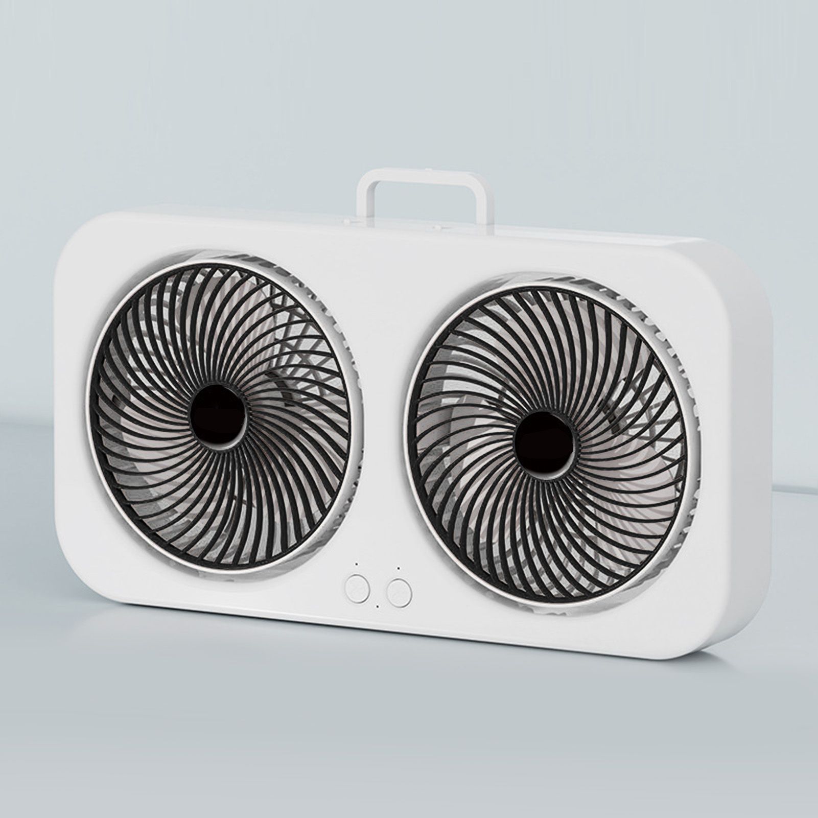 Tabletop Dual Fan USB Rechargeable Silent Air Circulation Fan with Brushless view 4