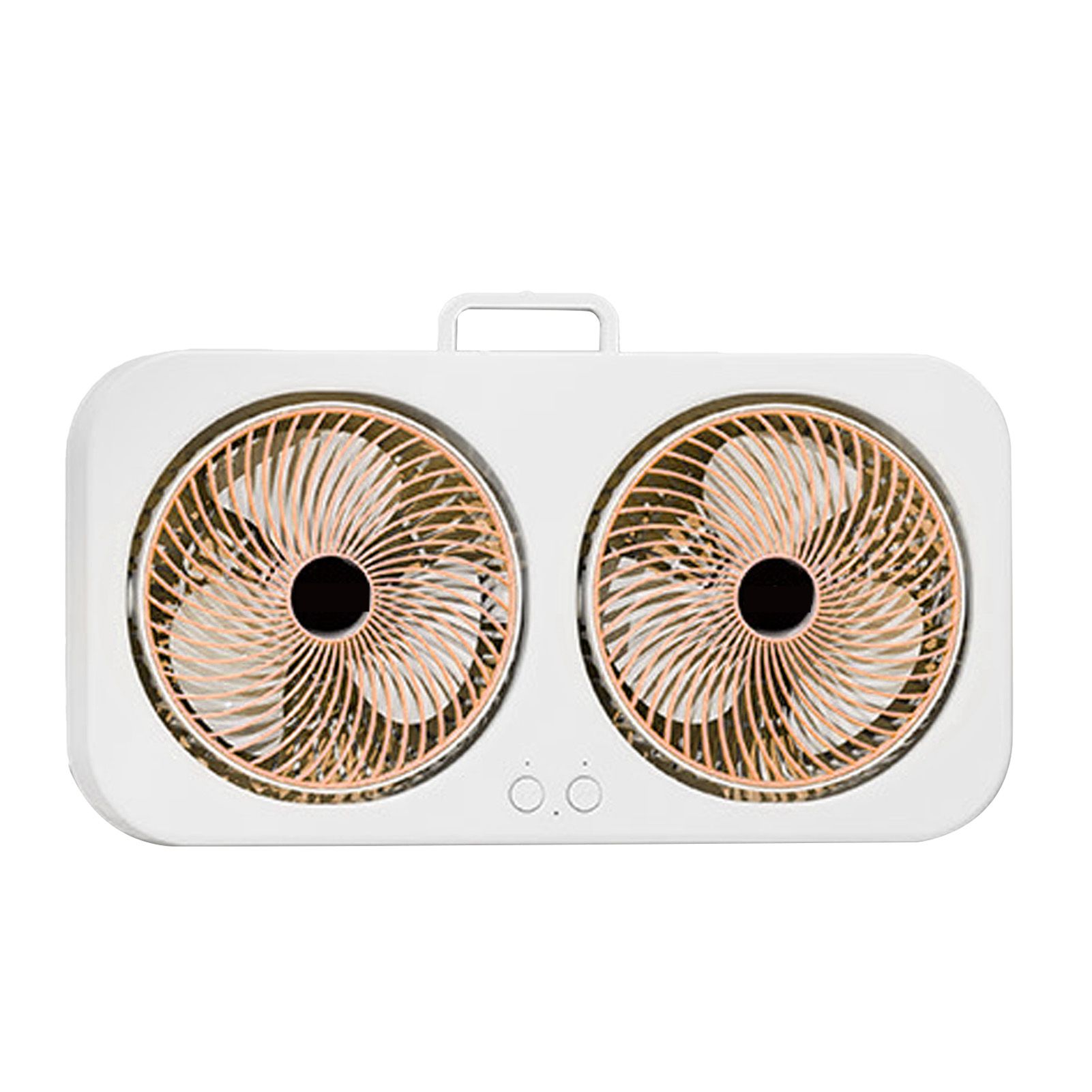 Tabletop Dual Fan USB Rechargeable Silent Air Circulation Fan with Brushless