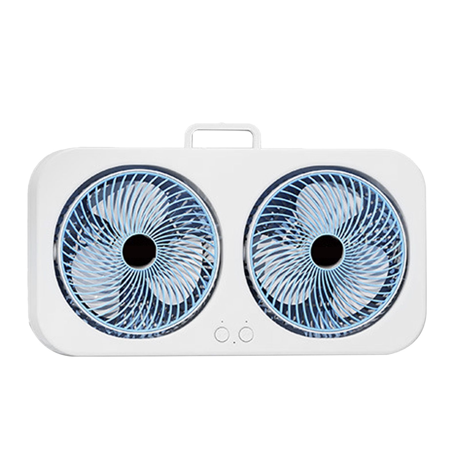 Tabletop Dual Fan USB Rechargeable Silent Air Circulation Fan with Brushless