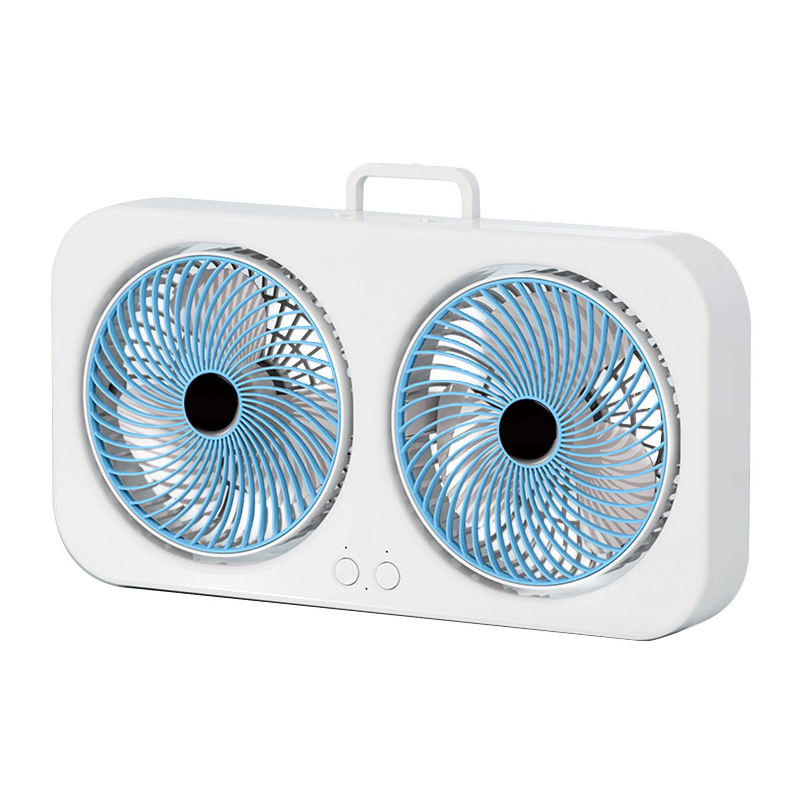Tabletop Dual Fan USB Rechargeable Silent Air Circulation Fan with Brushless view 3