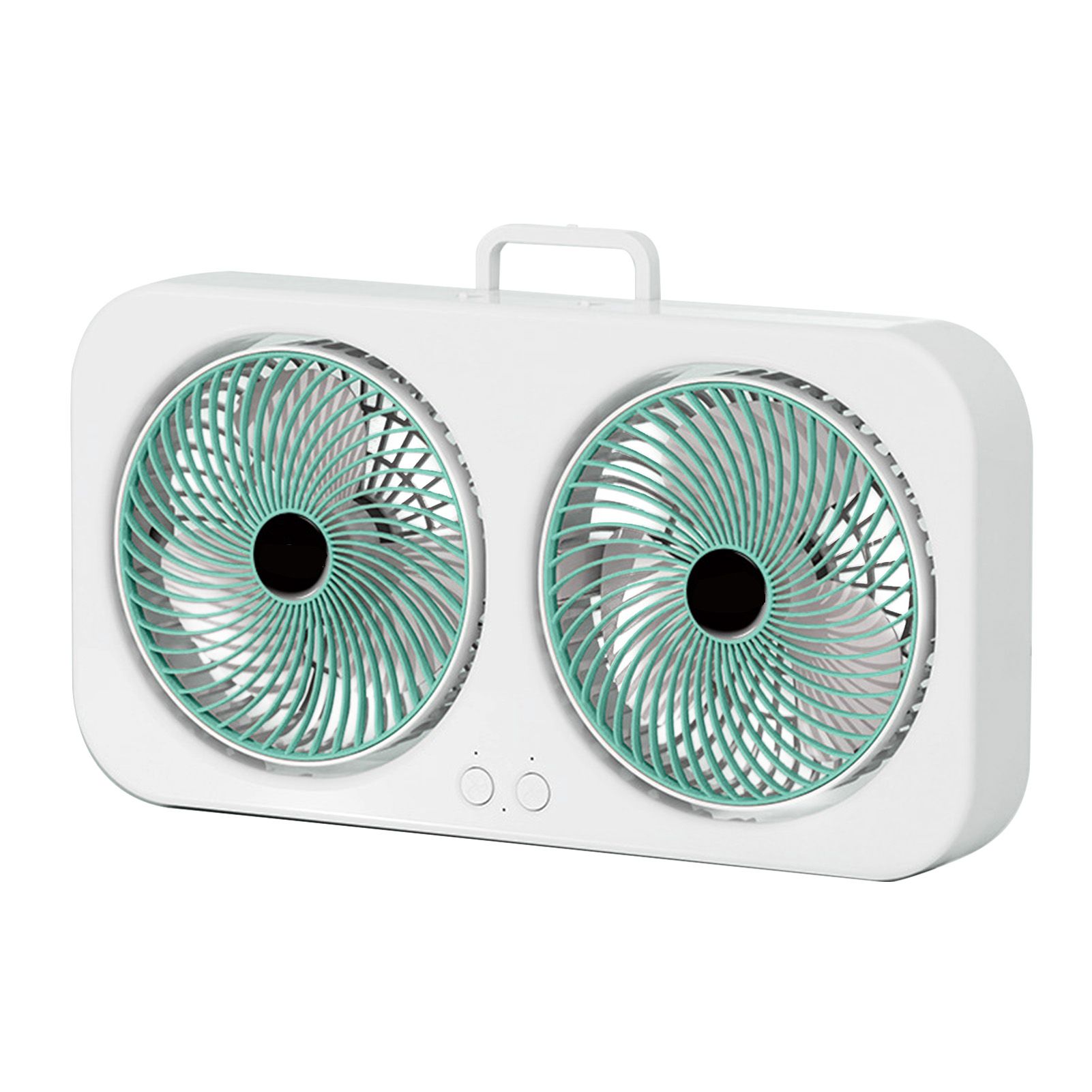 Tabletop Dual Fan USB Rechargeable Silent Air Circulation Fan with Brushless view 3