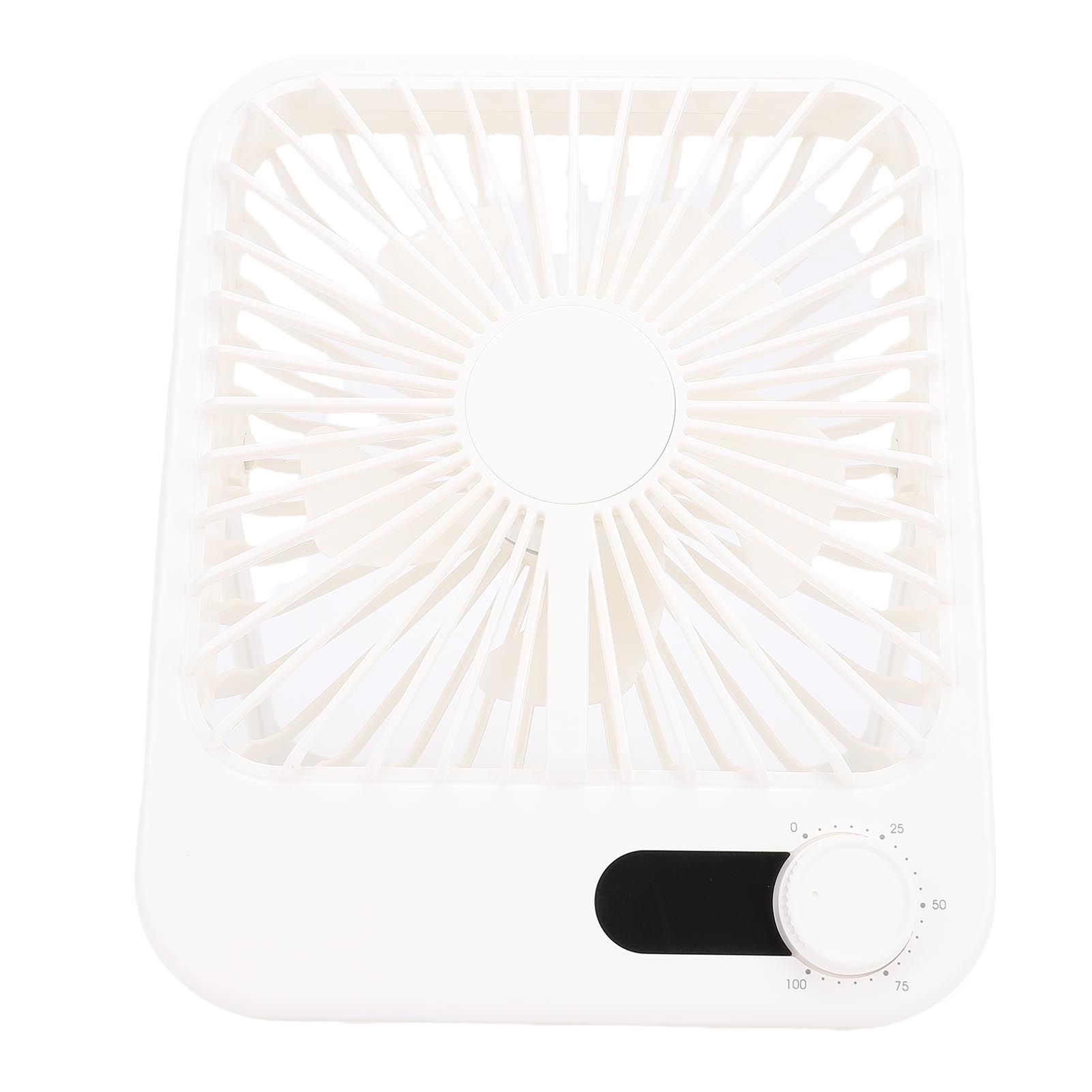 USB Desk Fan Quiet 100 Speeds Rechargeable 1000mAh LED Display Folding Desktop