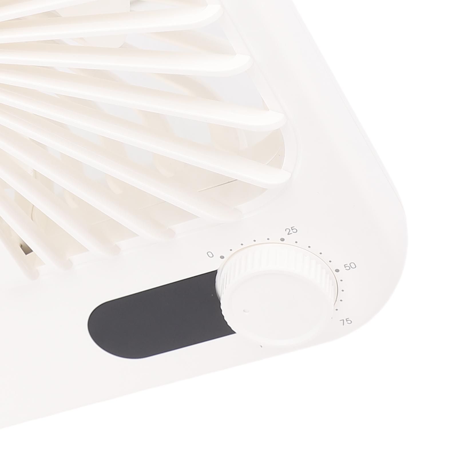 USB Desk Fan Quiet 100 Speeds Rechargeable 1000mAh LED Display Folding Desktop view 2