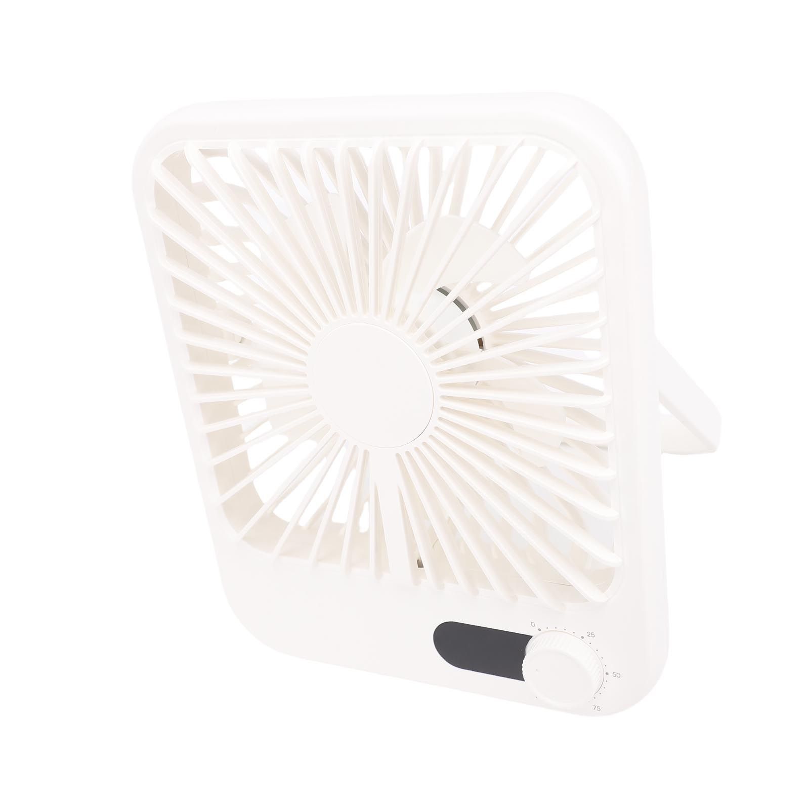 USB Desk Fan Quiet 100 Speeds Rechargeable 1000mAh LED Display Folding Desktop view 6