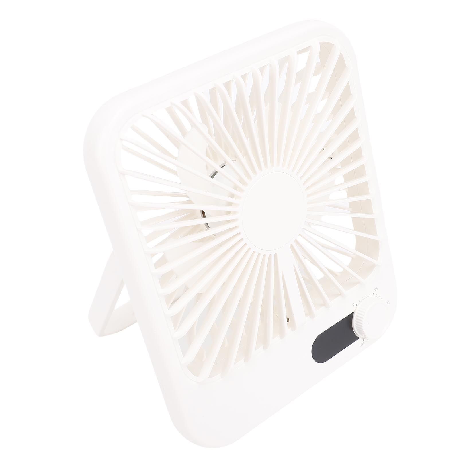USB Desk Fan Quiet 100 Speeds Rechargeable 1000mAh LED Display Folding Desktop view 10