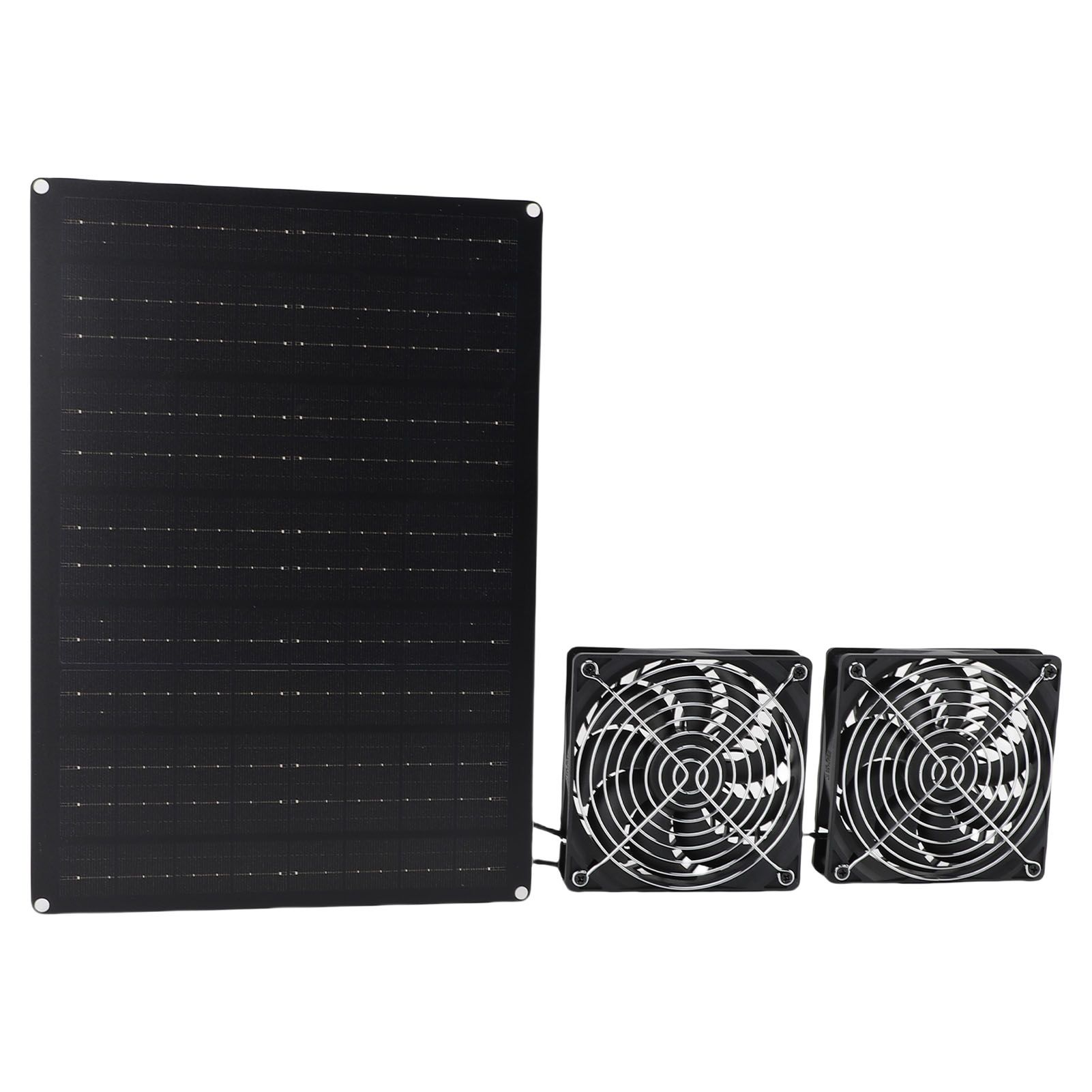 Solar Powered Dual Fan Kit 75W 3000 to 4000RPM IPX7 Waterproofing Solar view 11