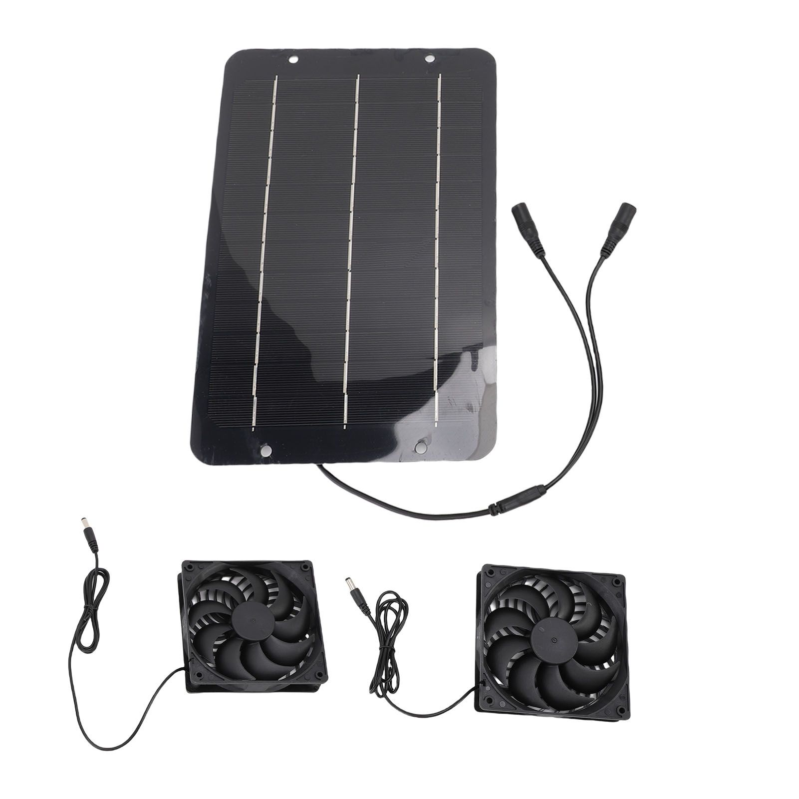 50W Solar Panel Powered Exhaust Fans Kit IPX7 Water Proof Solar Panel view 12