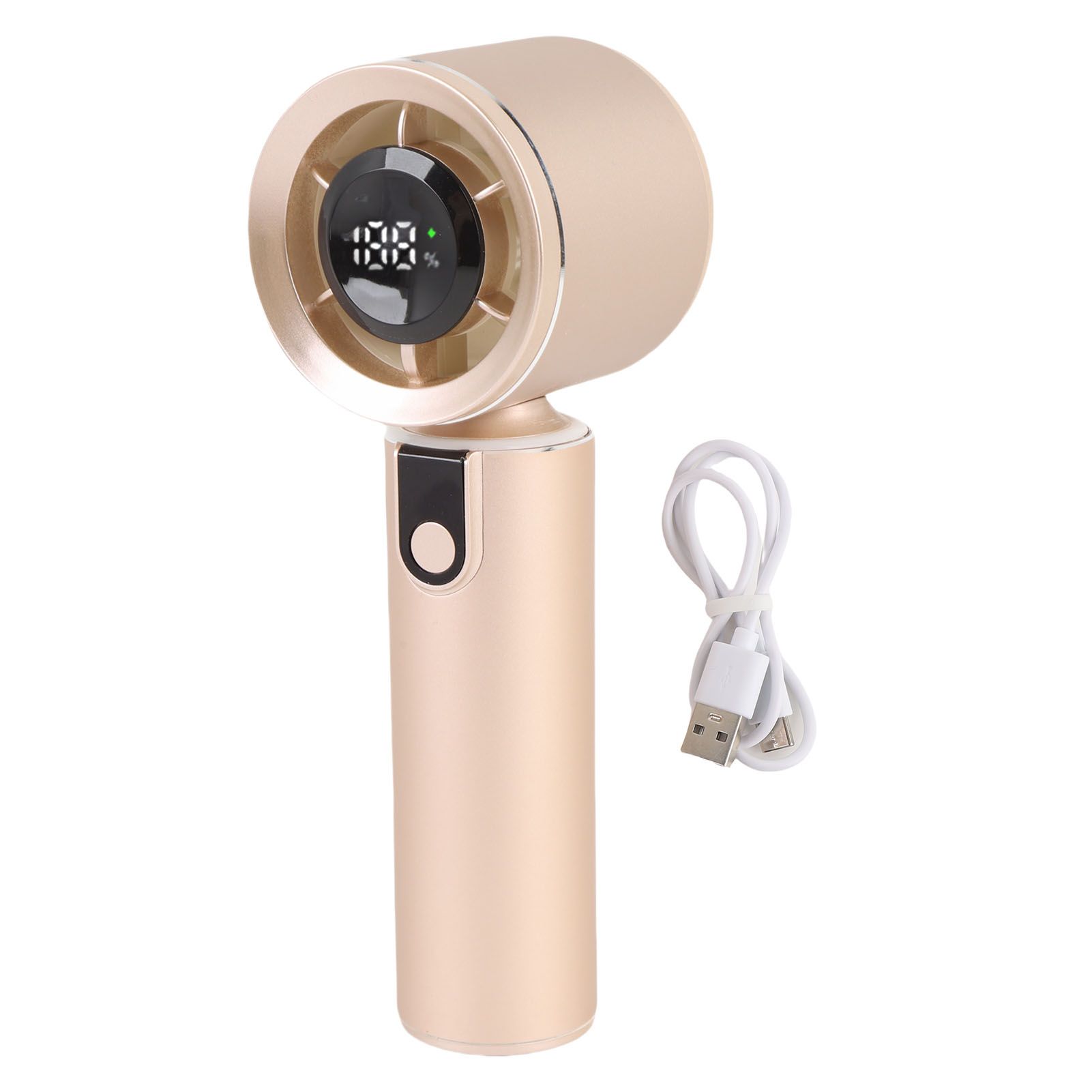 Handheld Travel Fan Colorful Ambiance Lights High Speed Low Noise Portable view 3