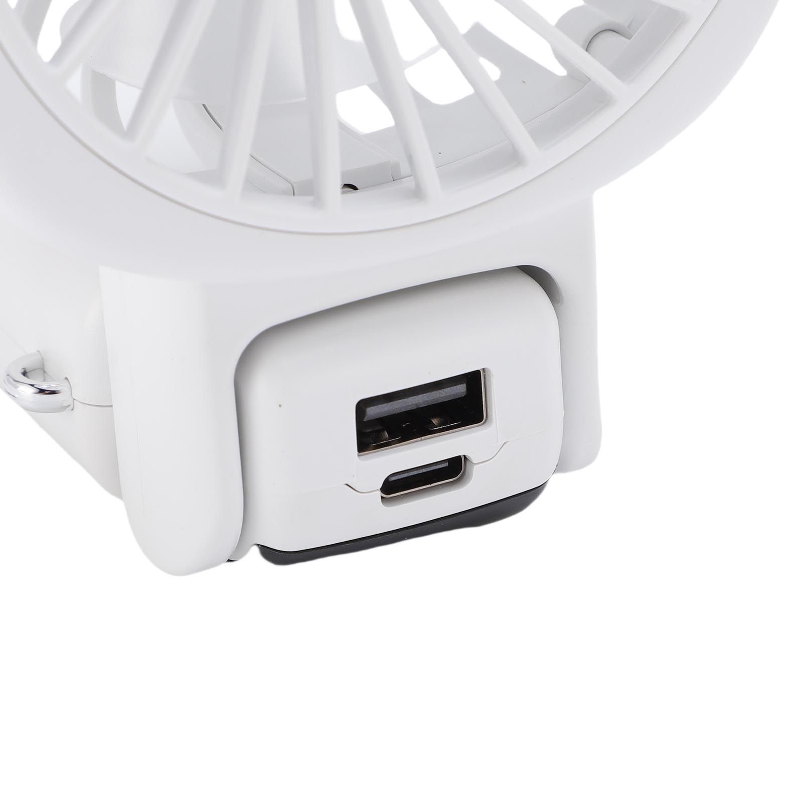 Portable Handheld Fan Power Bank Silent Neck Hanging USB Desktop Fan for view 2