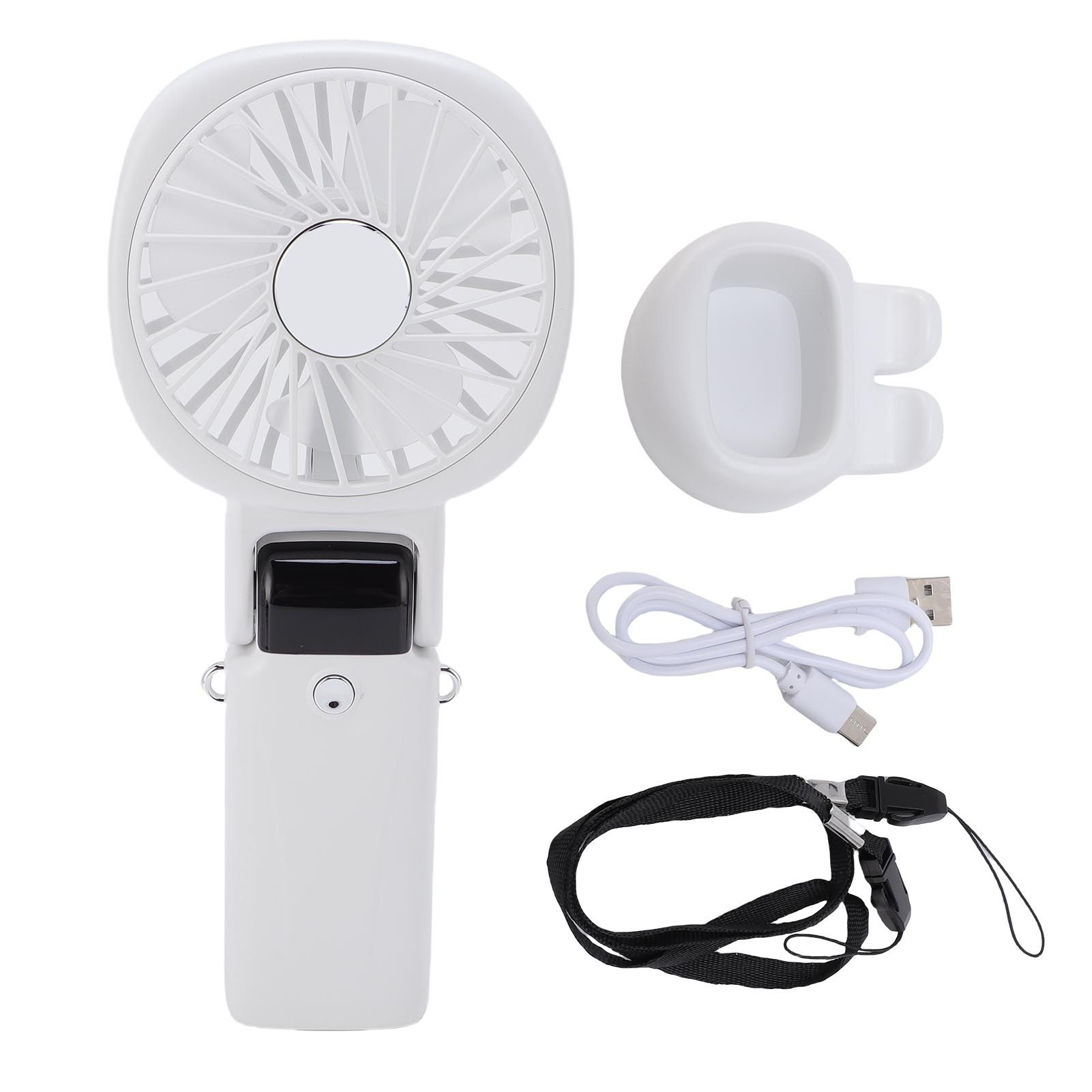 Portable Handheld Fan Power Bank Silent Neck Hanging USB Desktop Fan for view 3