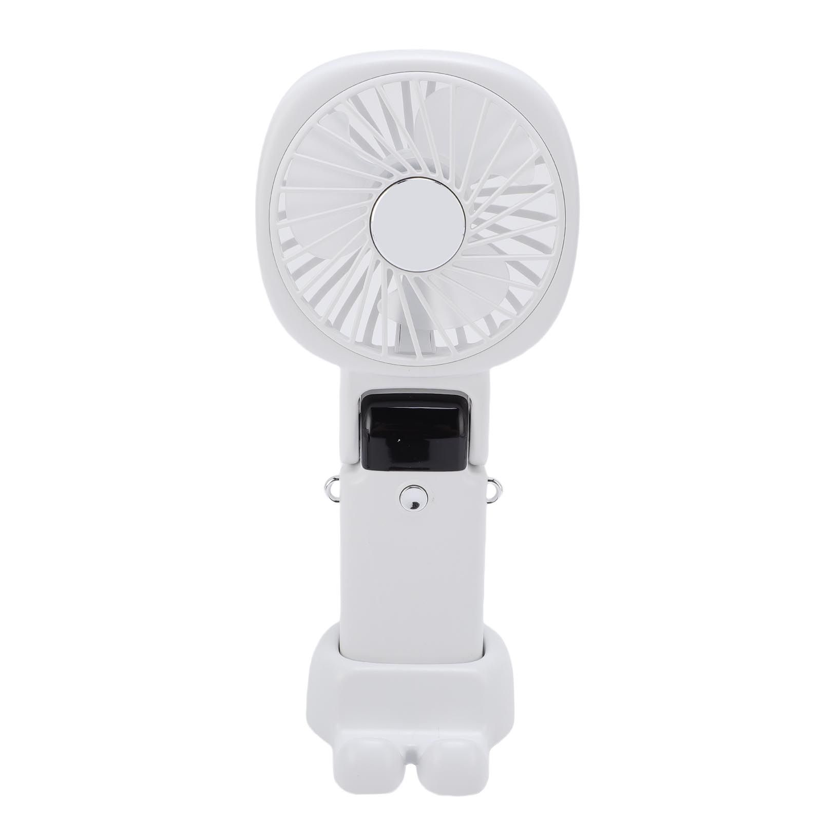 Portable Handheld Fan Power Bank Silent Neck Hanging USB Desktop Fan for view 6