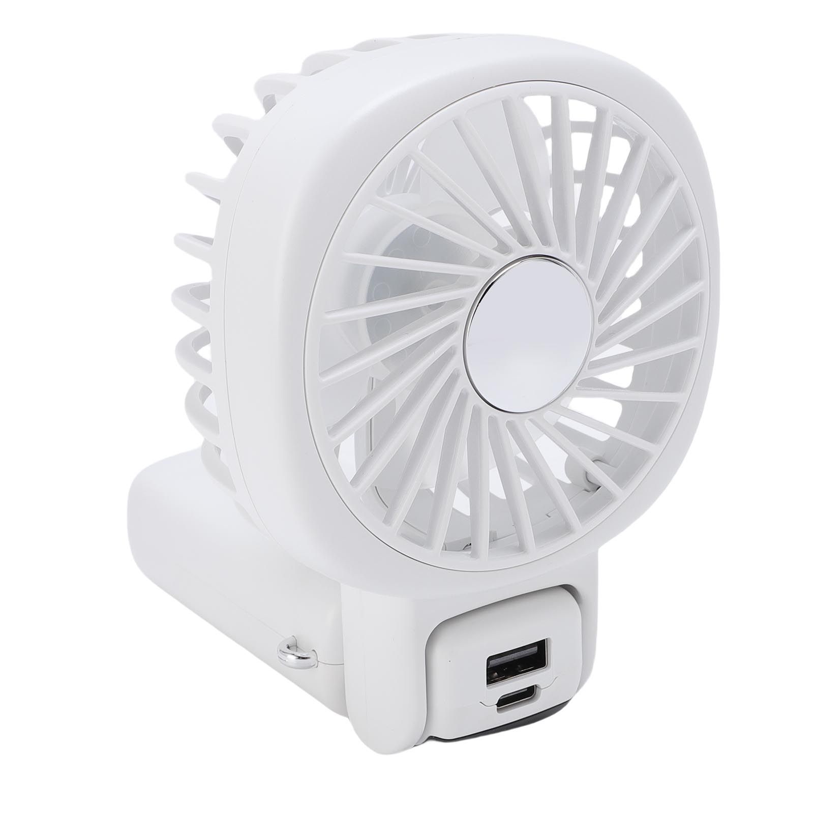 Portable Handheld Fan Power Bank Silent Neck Hanging USB Desktop Fan for view 12
