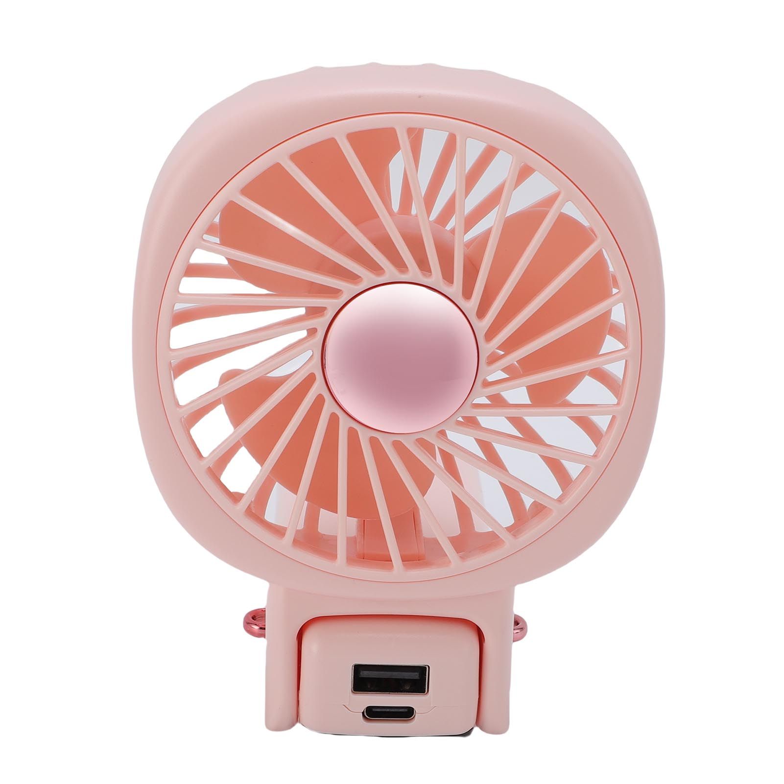 Portable Handheld Fan Power Bank Silent Neck Hanging USB Desktop Fan for view 6