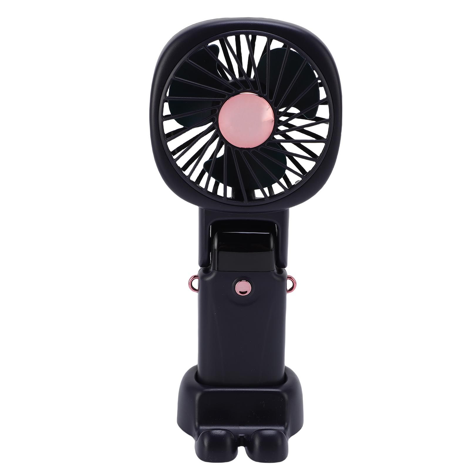 Portable Handheld Fan Power Bank Silent Neck Hanging USB Desktop Fan for