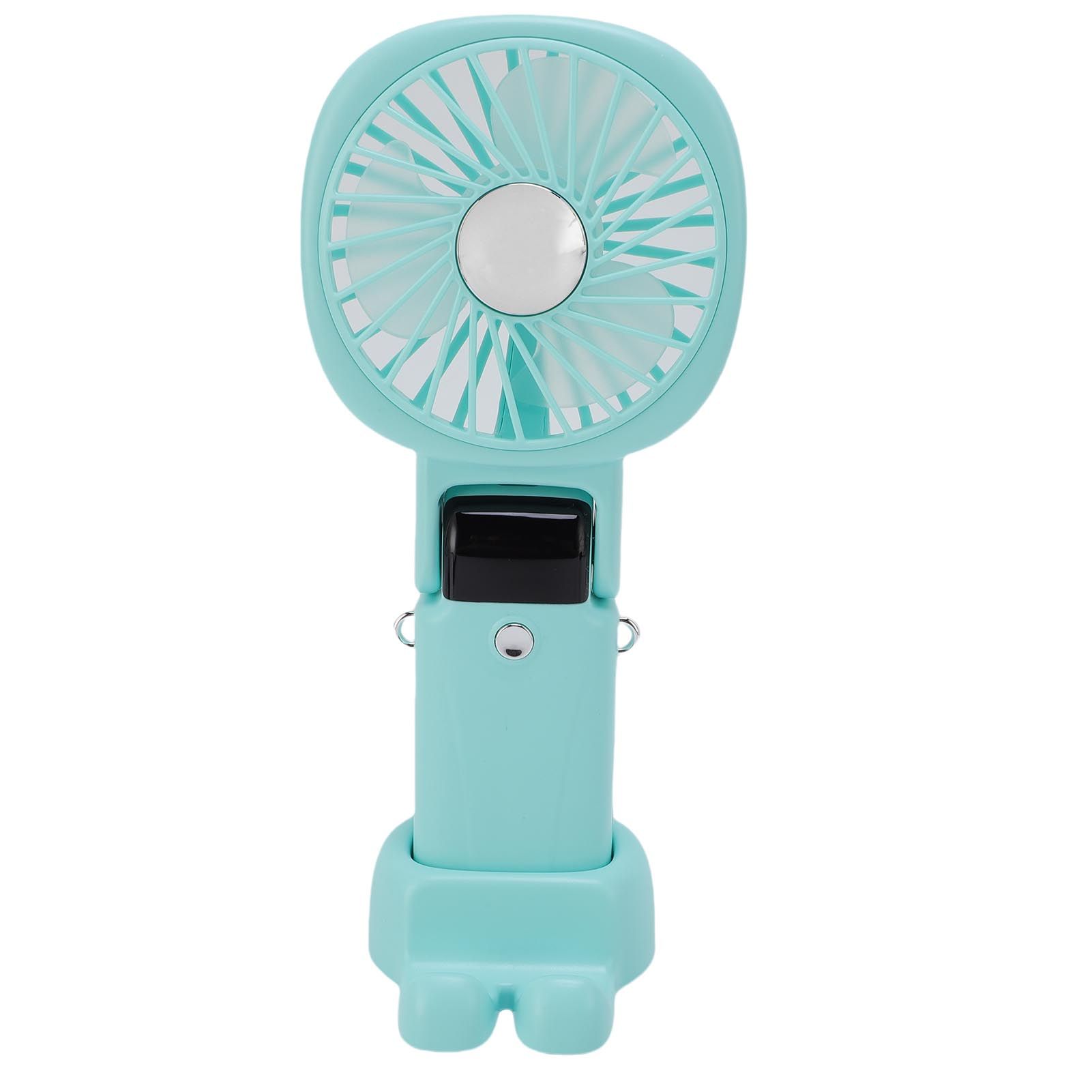 Portable Handheld Fan Power Bank Silent Neck Hanging USB Desktop Fan for
