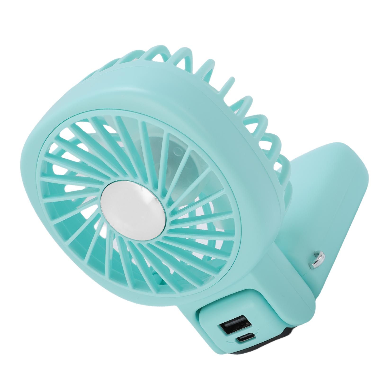 Portable Handheld Fan Power Bank Silent Neck Hanging USB Desktop Fan for view 4