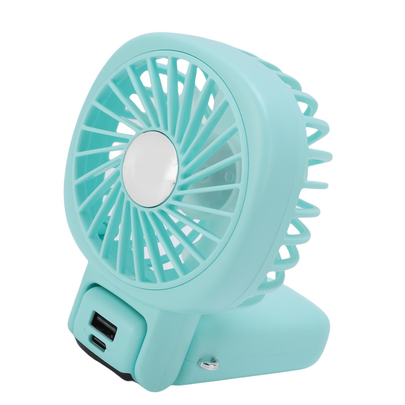 Portable Handheld Fan Power Bank Silent Neck Hanging USB Desktop Fan for view 6