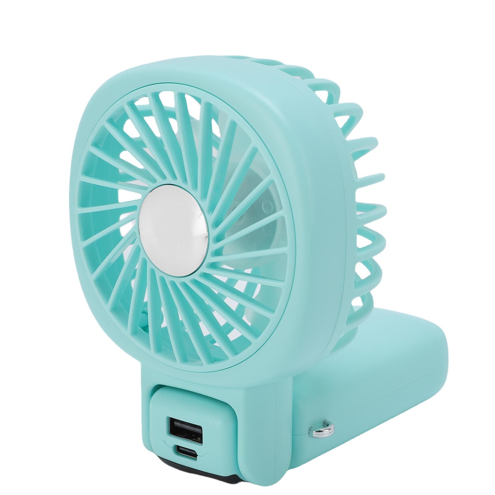 Portable Handheld Fan Power Bank Silent Neck Hanging USB Desktop Fan for view 8