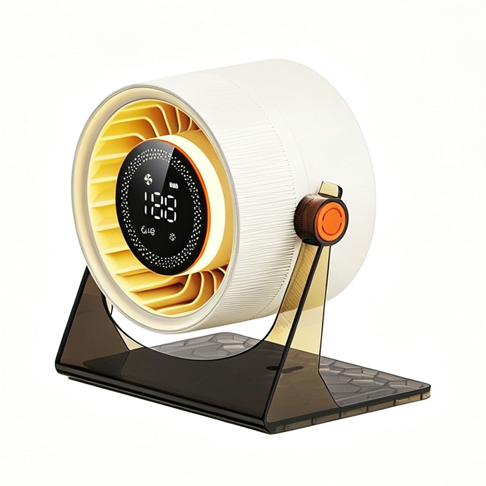 Desktop Wall Mounted Circulation Fan LED Adjustable Quiet Smart Display Fan
