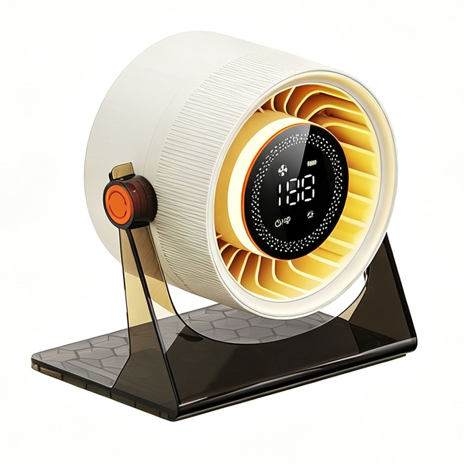 Desktop Wall Mounted Circulation Fan LED Adjustable Quiet Smart Display Fan view 3