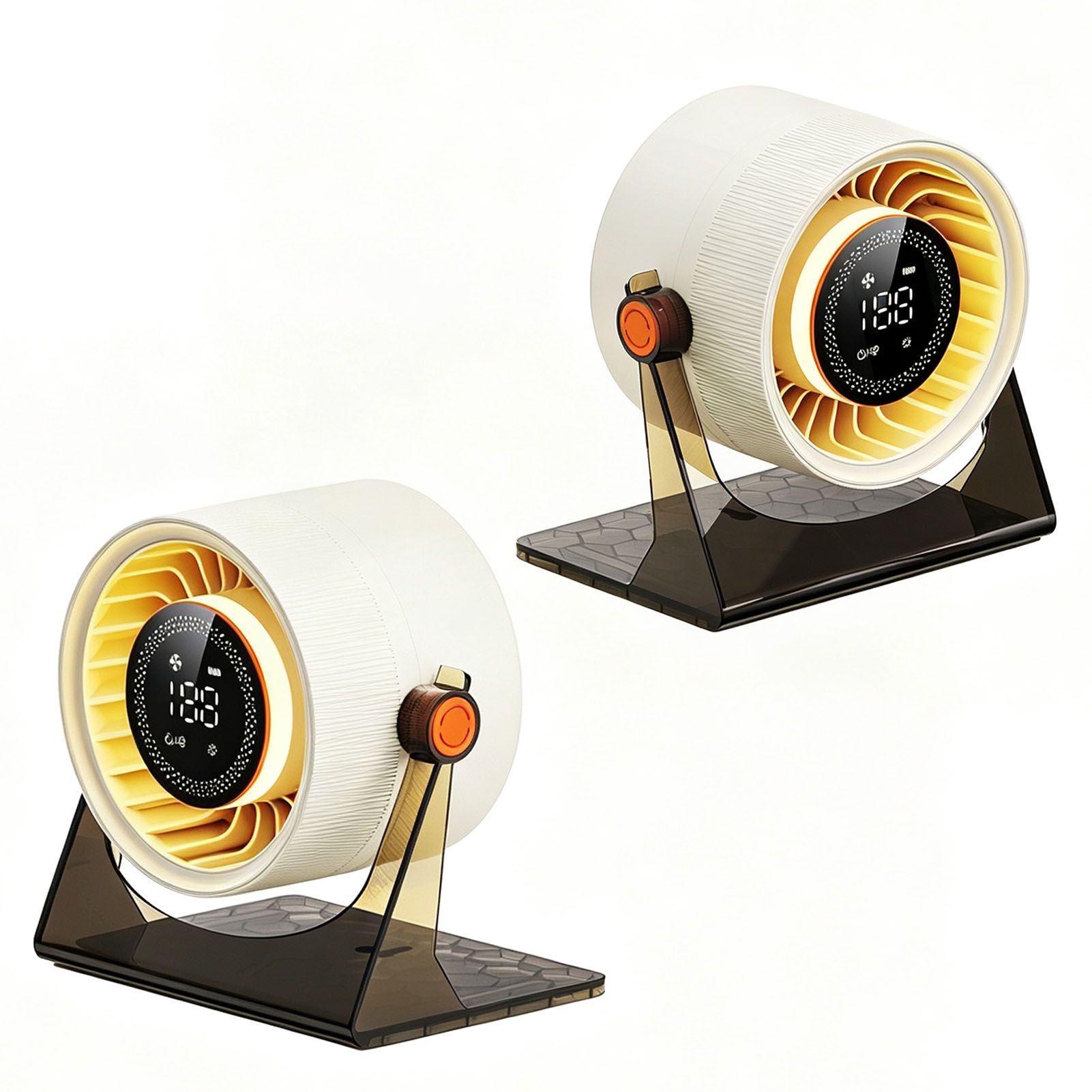 Desktop Wall Mounted Circulation Fan LED Adjustable Quiet Smart Display Fan view 4