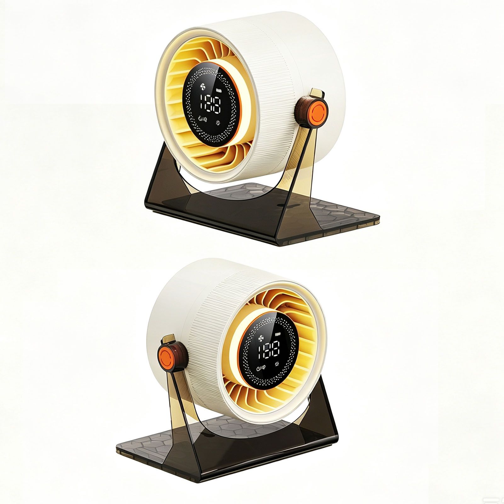 Desktop Wall Mounted Circulation Fan LED Adjustable Quiet Smart Display Fan view 6