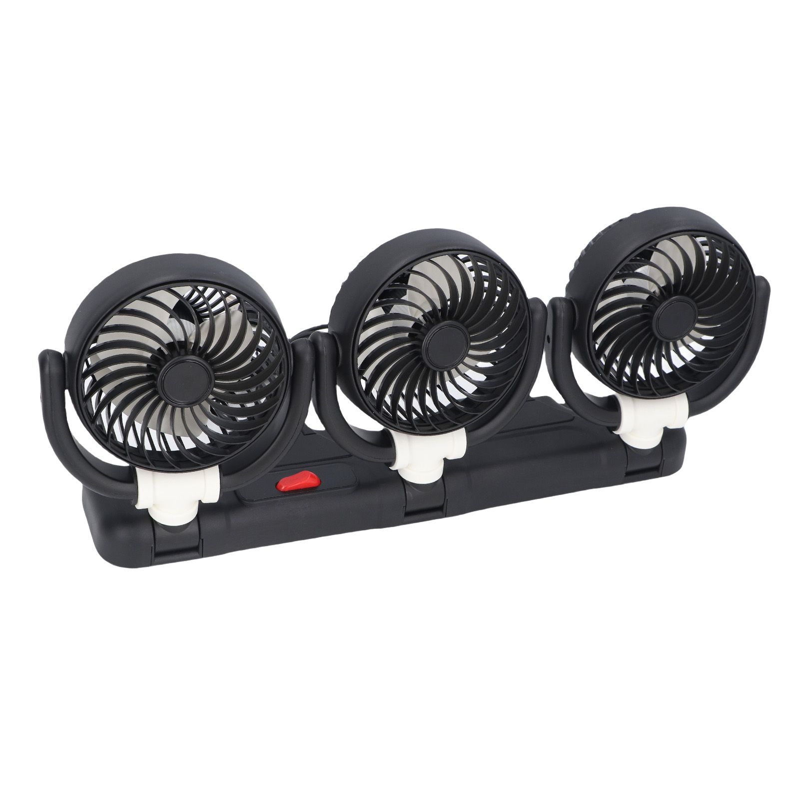 3 Heads Car Fan USB Speed Adjustable Foldable Portable Car Cooling Fan with